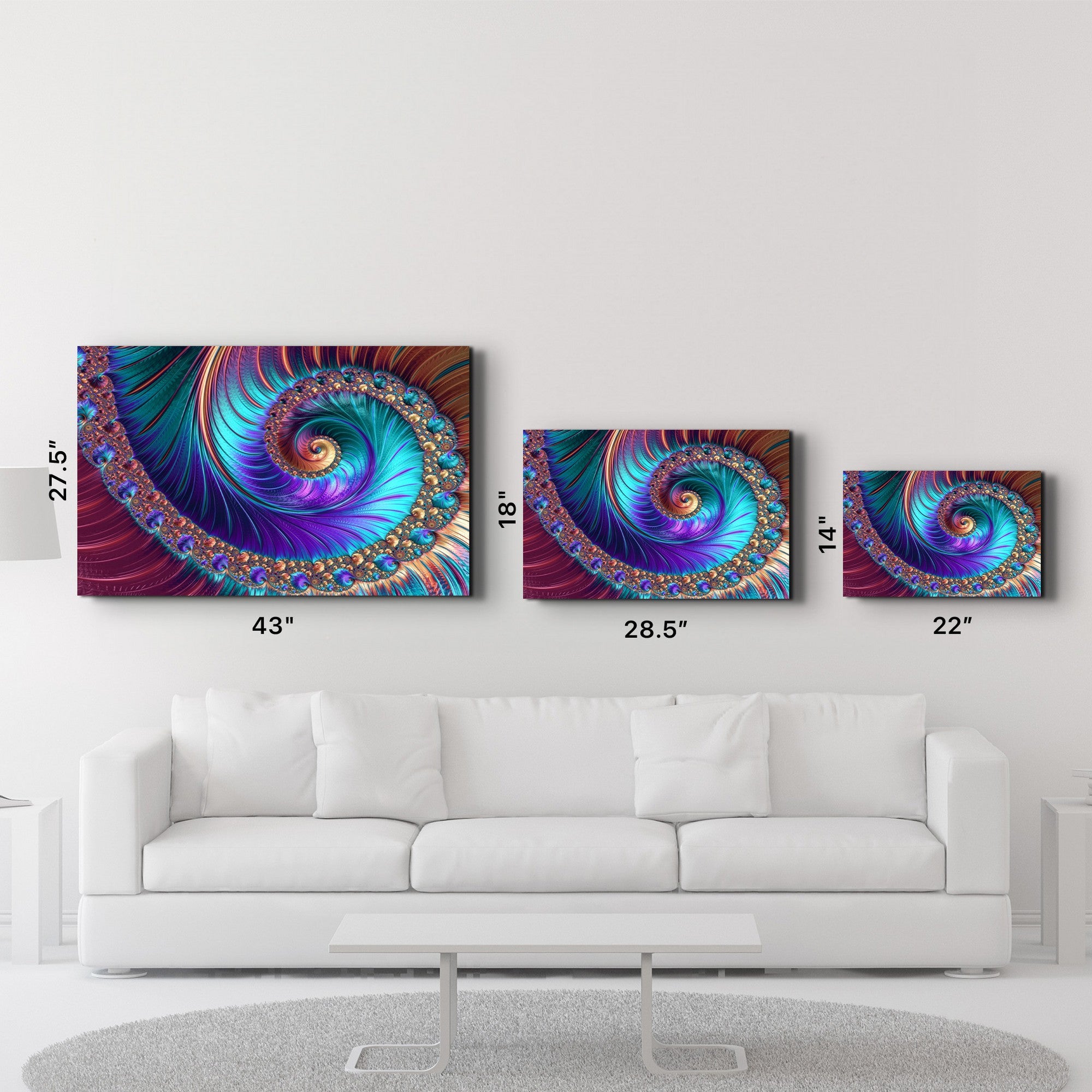 Arte Decorativa em Vidro Temperado Multicolor 35x55cm - Impressão UV de Alta Qualidade