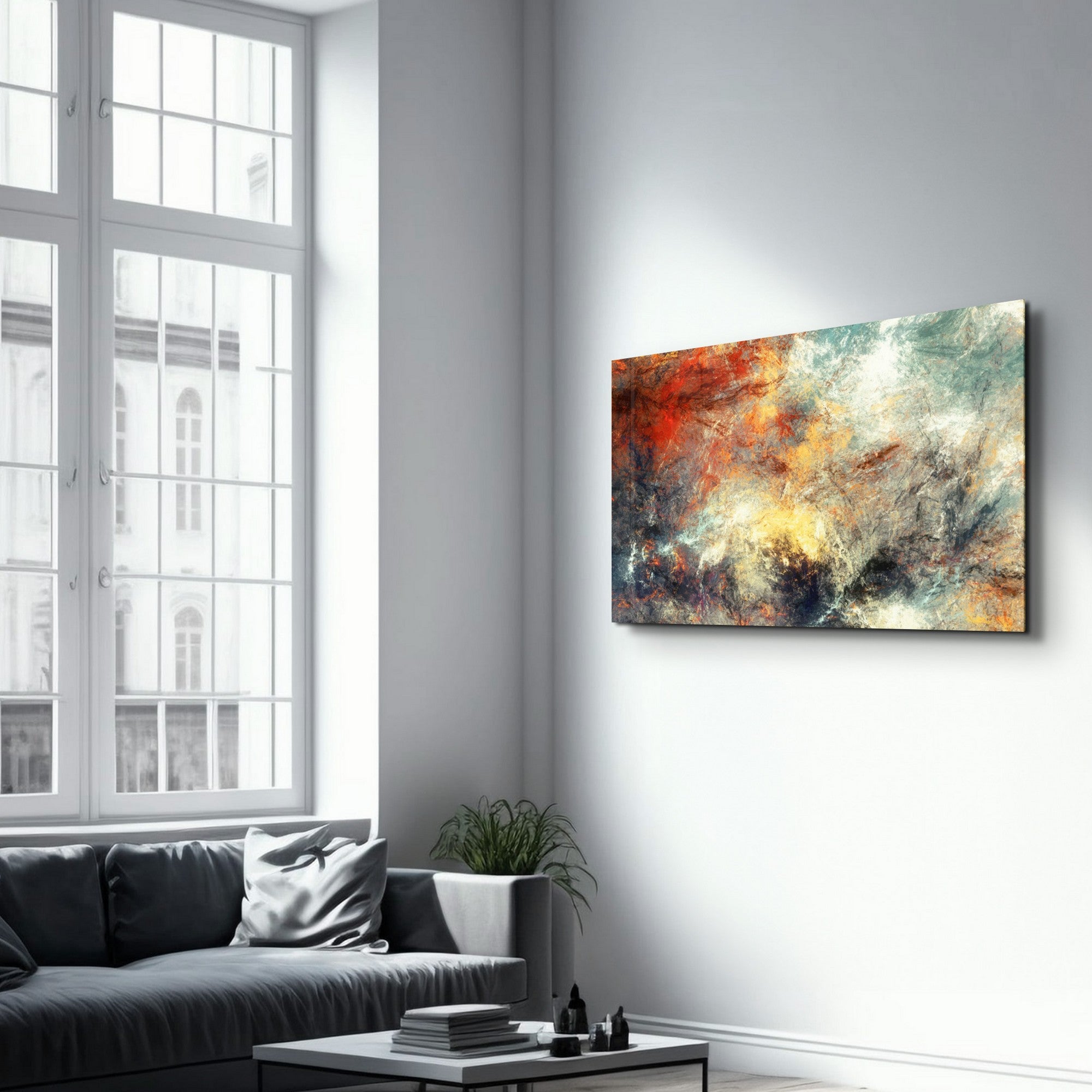 Arte Decorativa em Vidro Temperado Multicolor 46x72cm - Impressão UV de Alta Qualidade