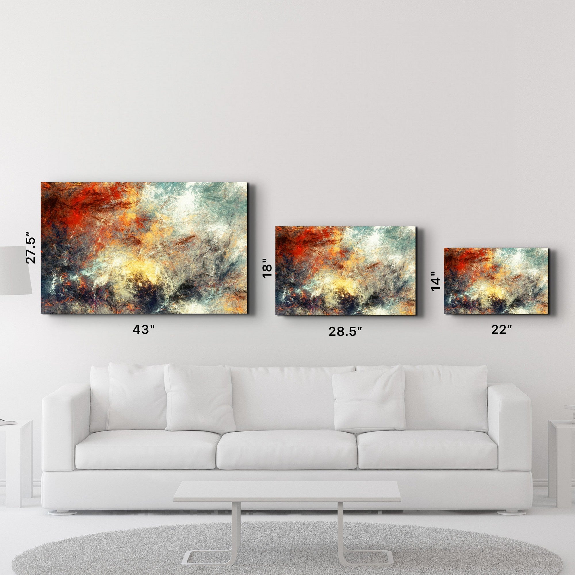 Arte Decorativa em Vidro Temperado Multicolor 46x72cm - Impressão UV de Alta Qualidade