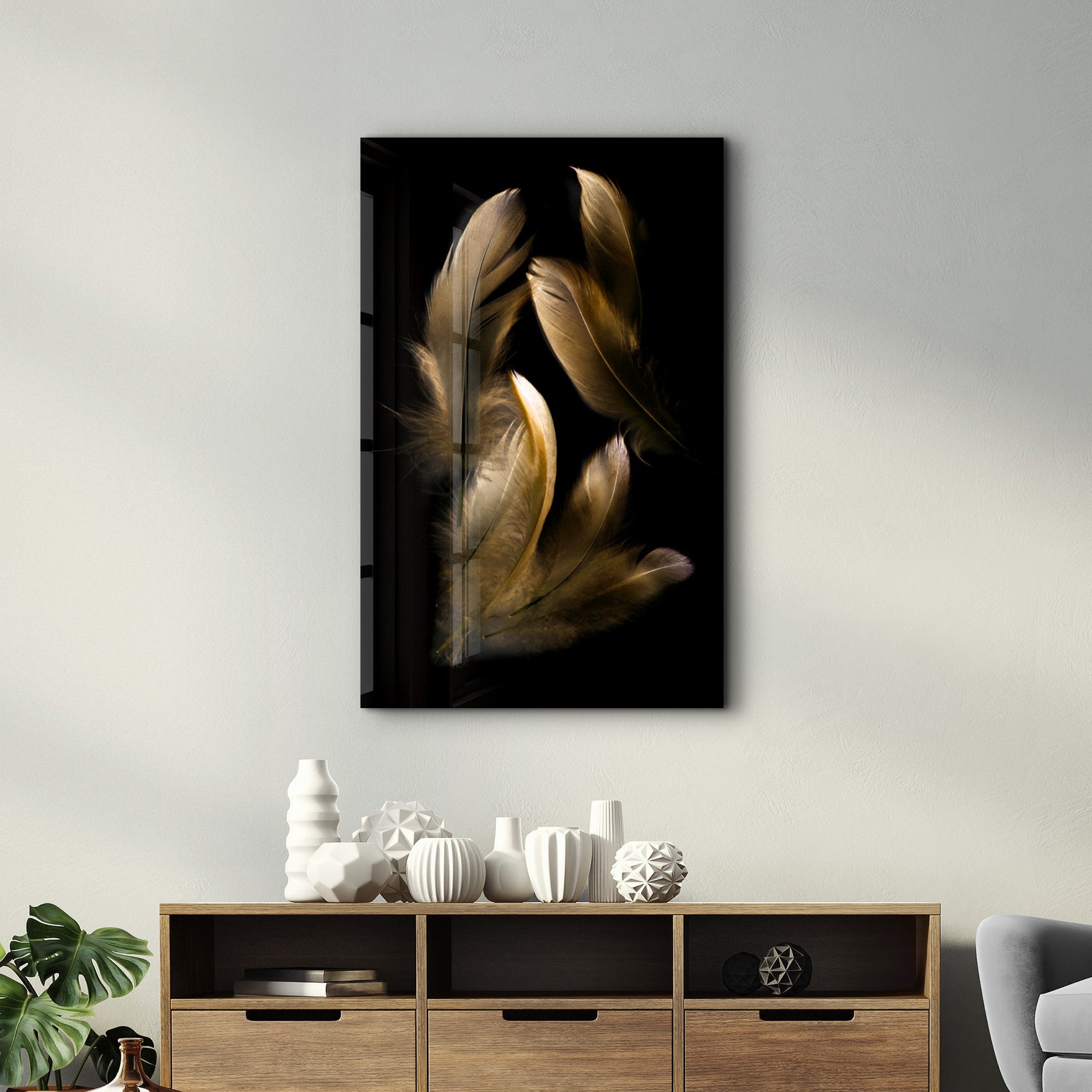 Arte Decorativa em Vidro Temperado Multicolor 35x55cm - Impressão UV de Alta Qualidade