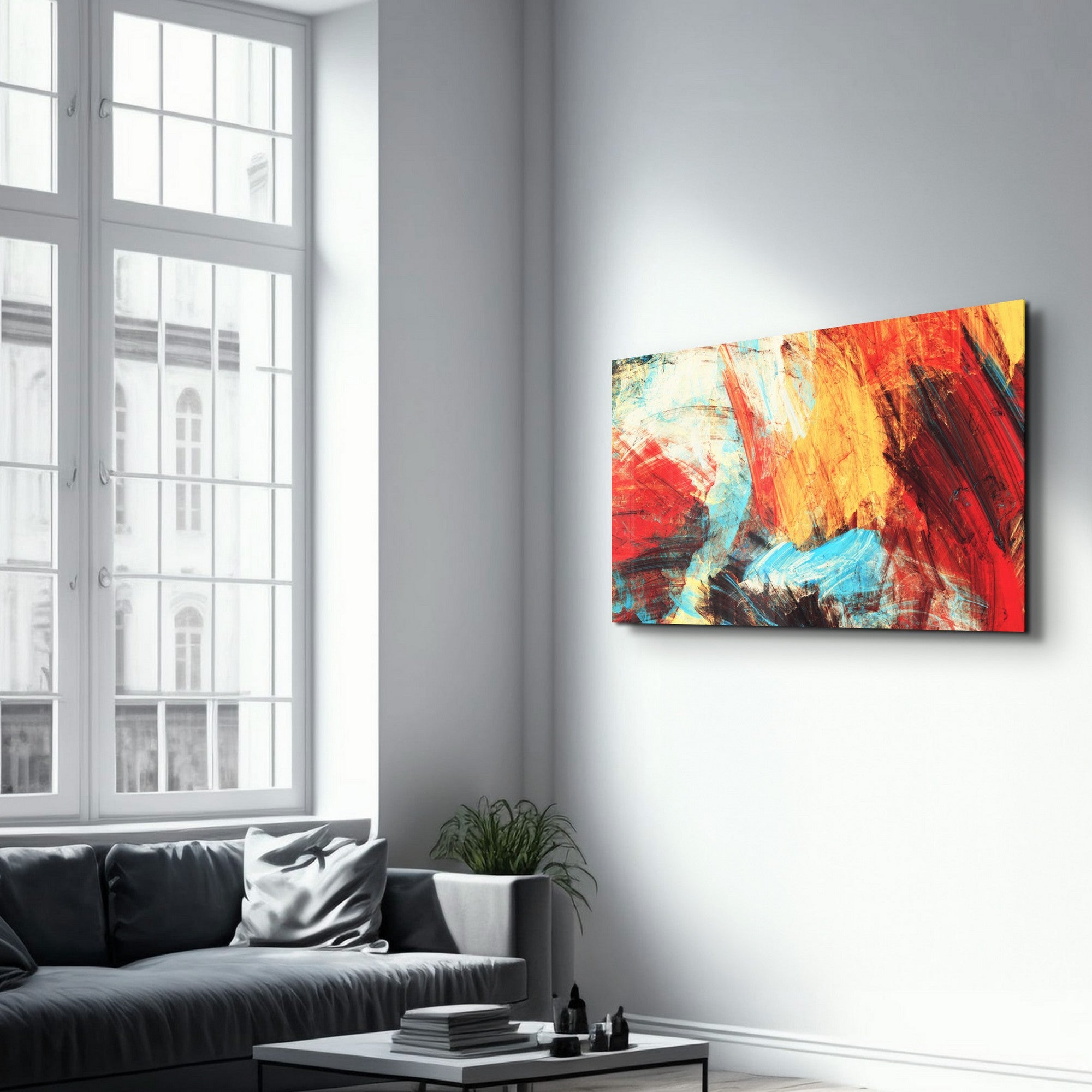 Arte Decorativa em Vidro Temperado Multicolor 35x55cm - Impressão UV de Alta Qualidade