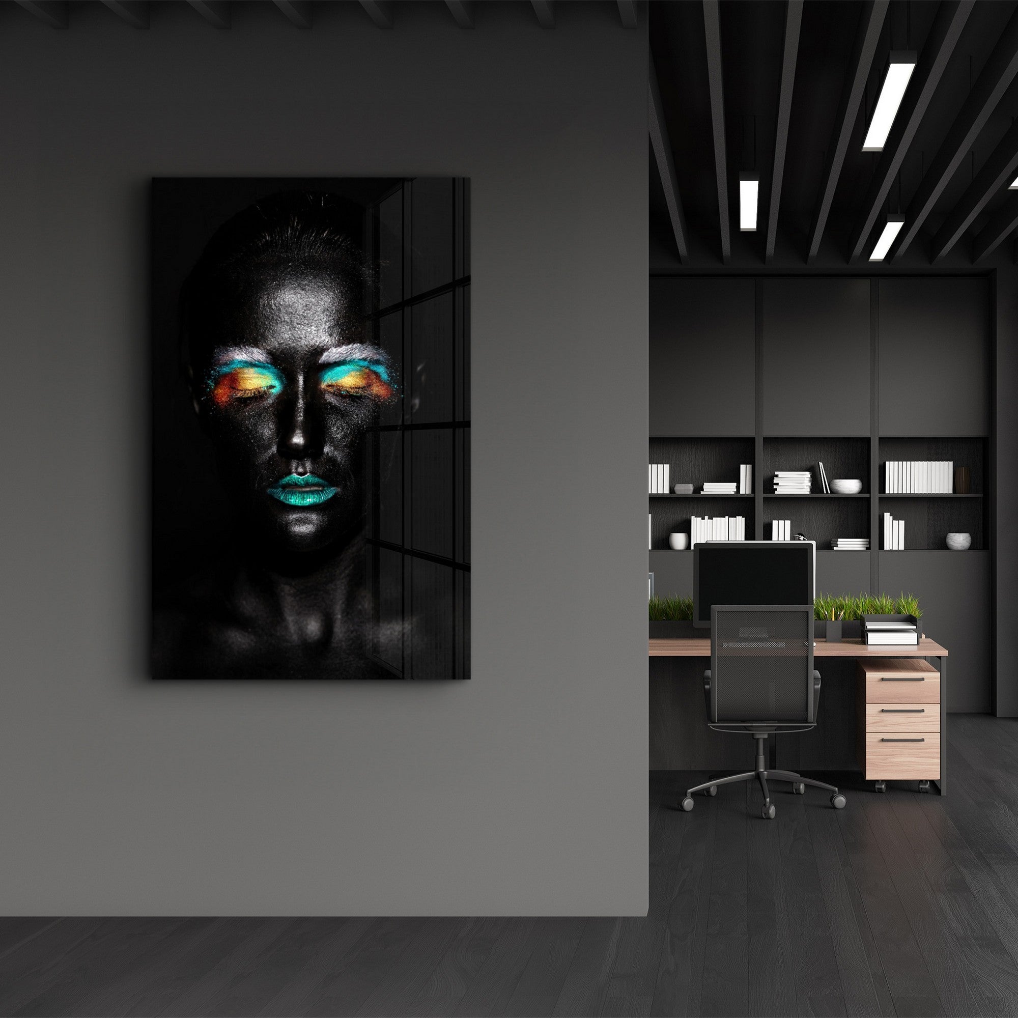 Arte Decorativa em Vidro Temperado Multicolor 35x55cm - Impressão UV de Alta Qualidade