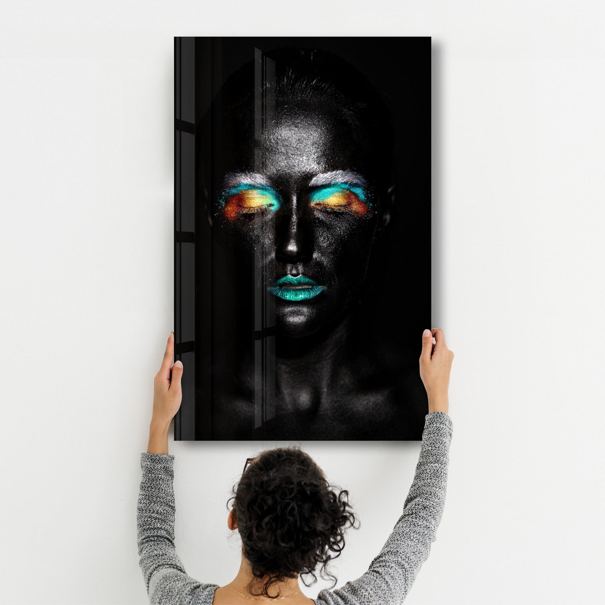 Arte Decorativa em Vidro Temperado Multicolor 35x55cm - Impressão UV de Alta Qualidade