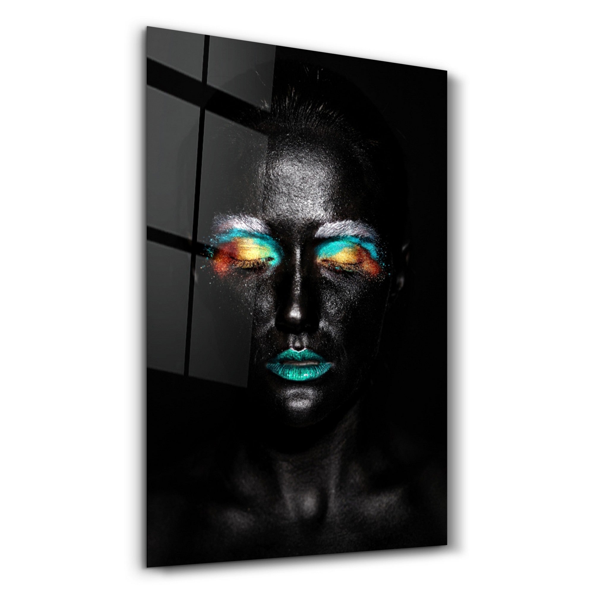 Arte Decorativa em Vidro Temperado Multicolor 35x55cm - Impressão UV de Alta Qualidade