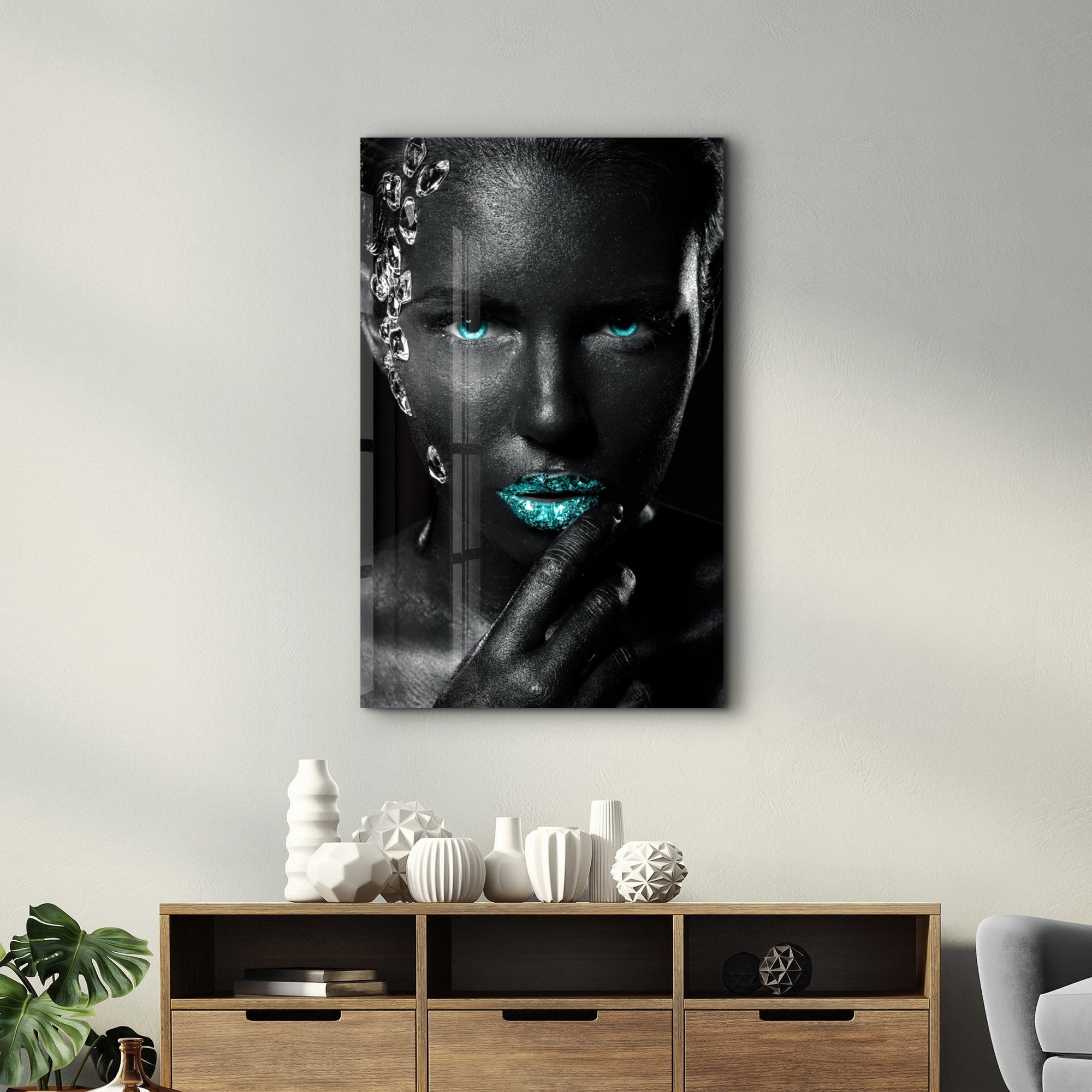 Arte Decorativa em Vidro Temperado Multicolor 35x55cm - Impressão UV de Alta Qualidade