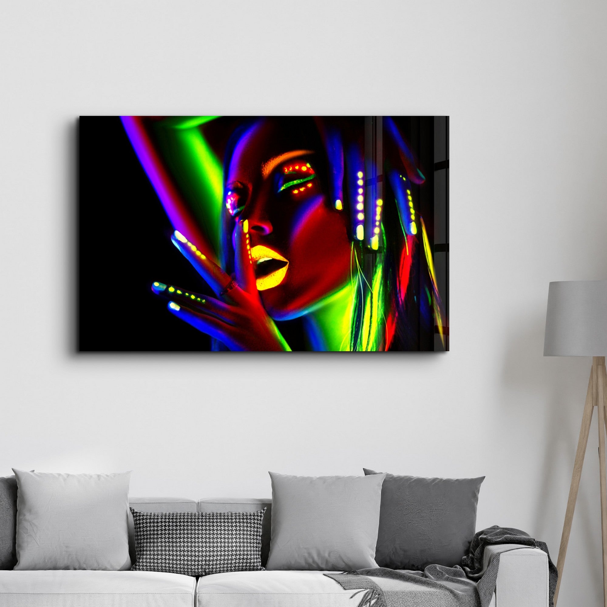 Arte Decorativa em Vidro Temperado Multicolor 35x55cm - Impressão UV de Alta Qualidade