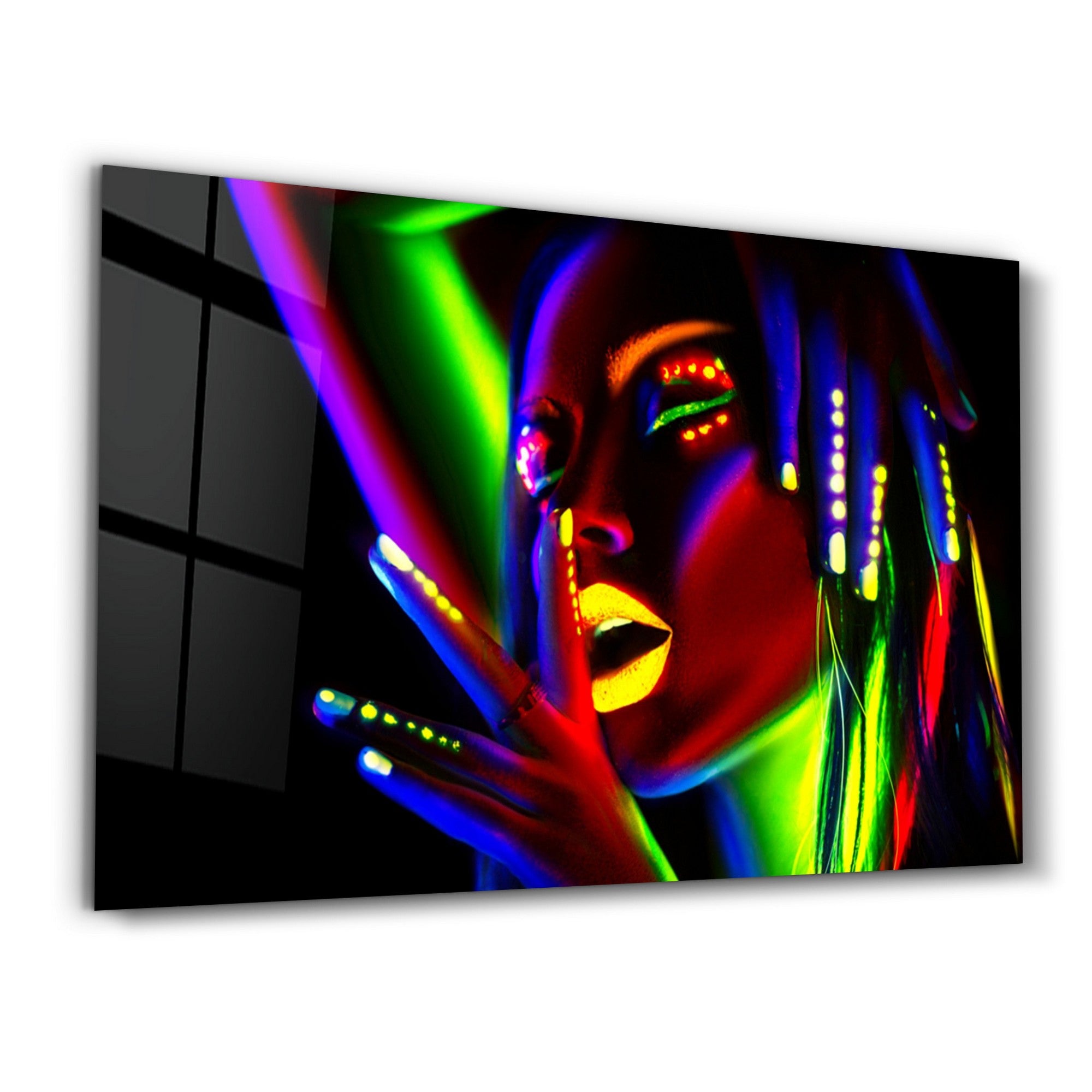 Arte Decorativa em Vidro Temperado Multicolor 35x55cm - Impressão UV de Alta Qualidade