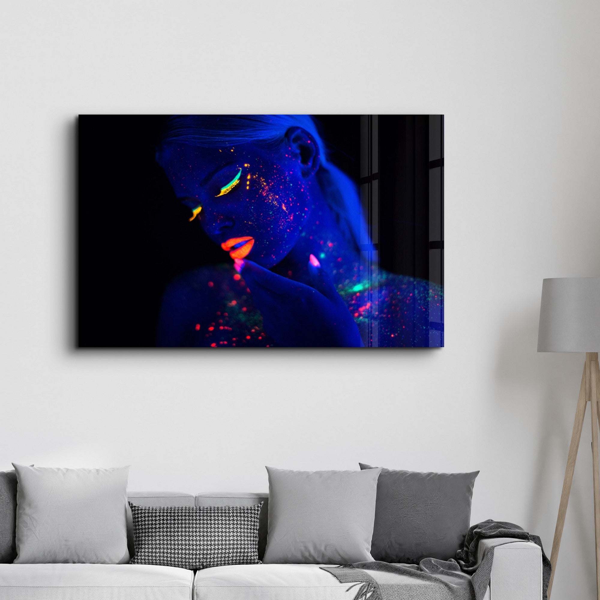 Pintura Decorativa em Vidro Temperado 35x55 cm Multicolor (4 mm, Impressão UV) – OGLS-2001