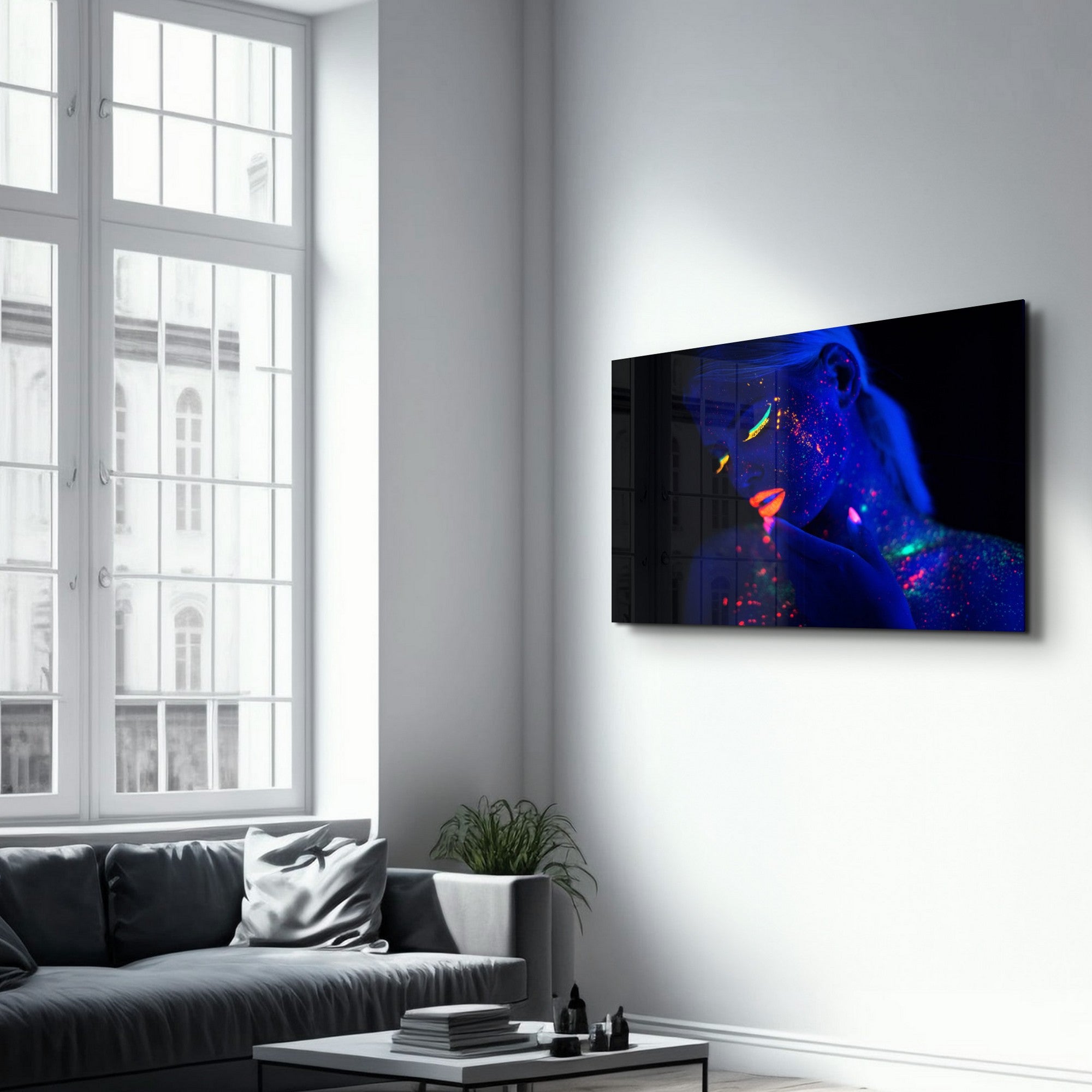 Pintura Decorativa em Vidro Temperado 35x55 cm Multicolor (4 mm, Impressão UV) – OGLS-2001