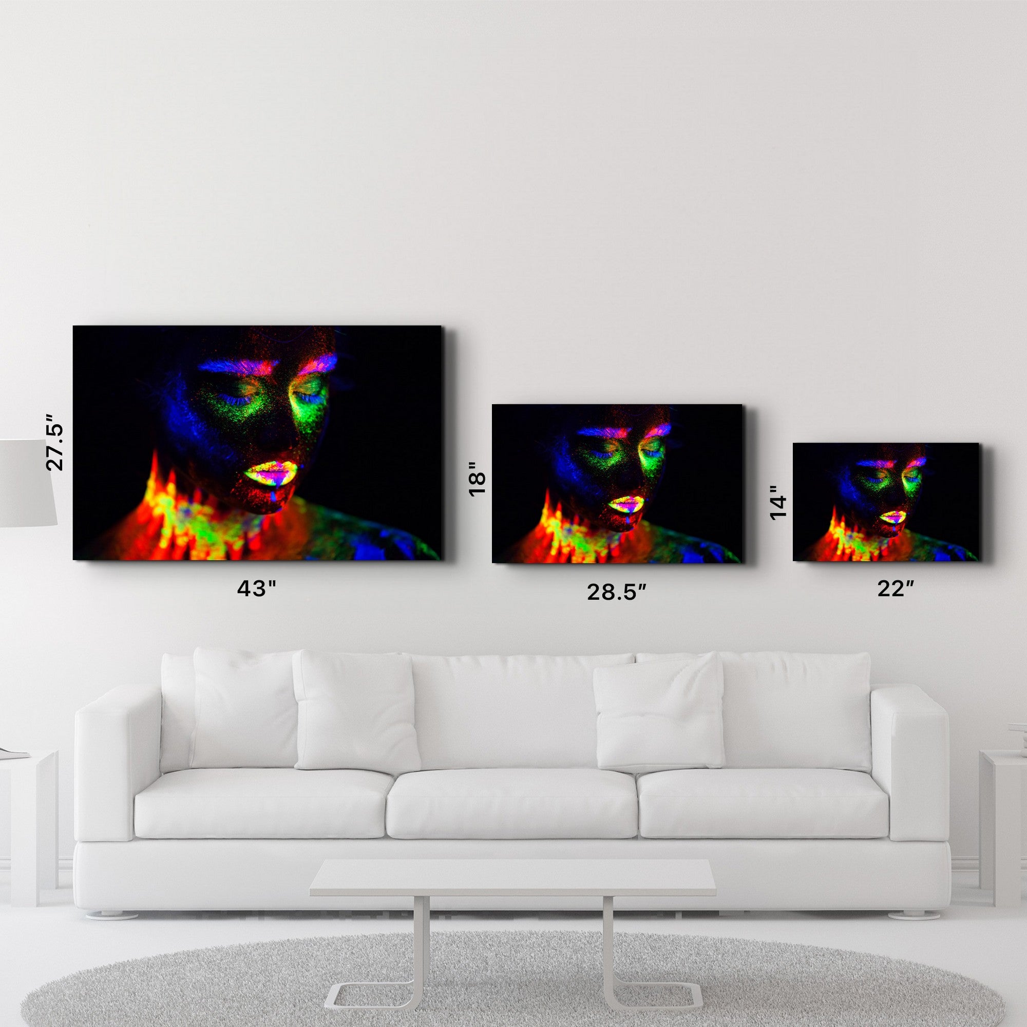 Quadro Decorativo em Vidro Temperado Multicolor 35x55cm - Impressão UV de Alta Qualidade