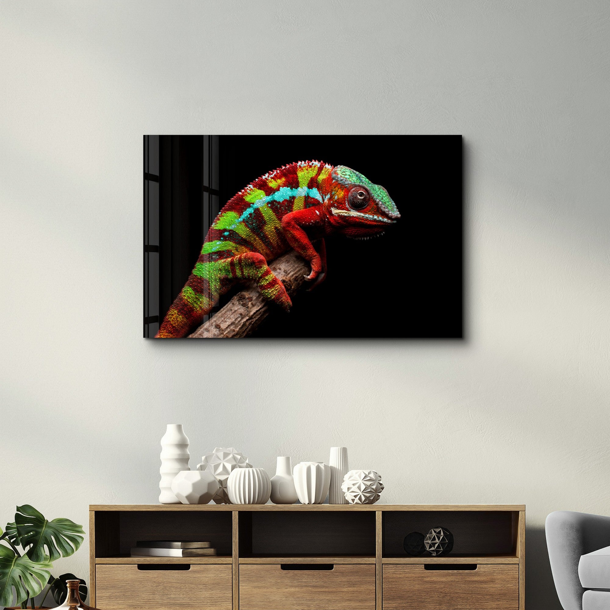 Arte Decorativa em Vidro Temperado Multicolor 35x55cm - Impressão UV de Alta Qualidade