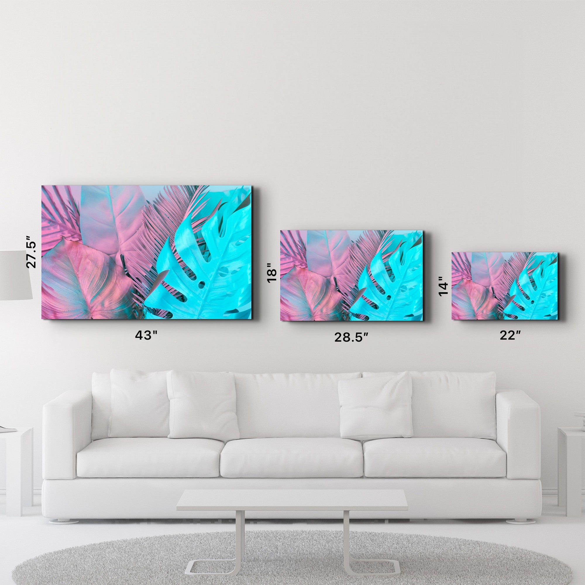 Arte Decorativa em Vidro Temperado Multicolor 35x55cm - Impressão UV de Alta Qualidade