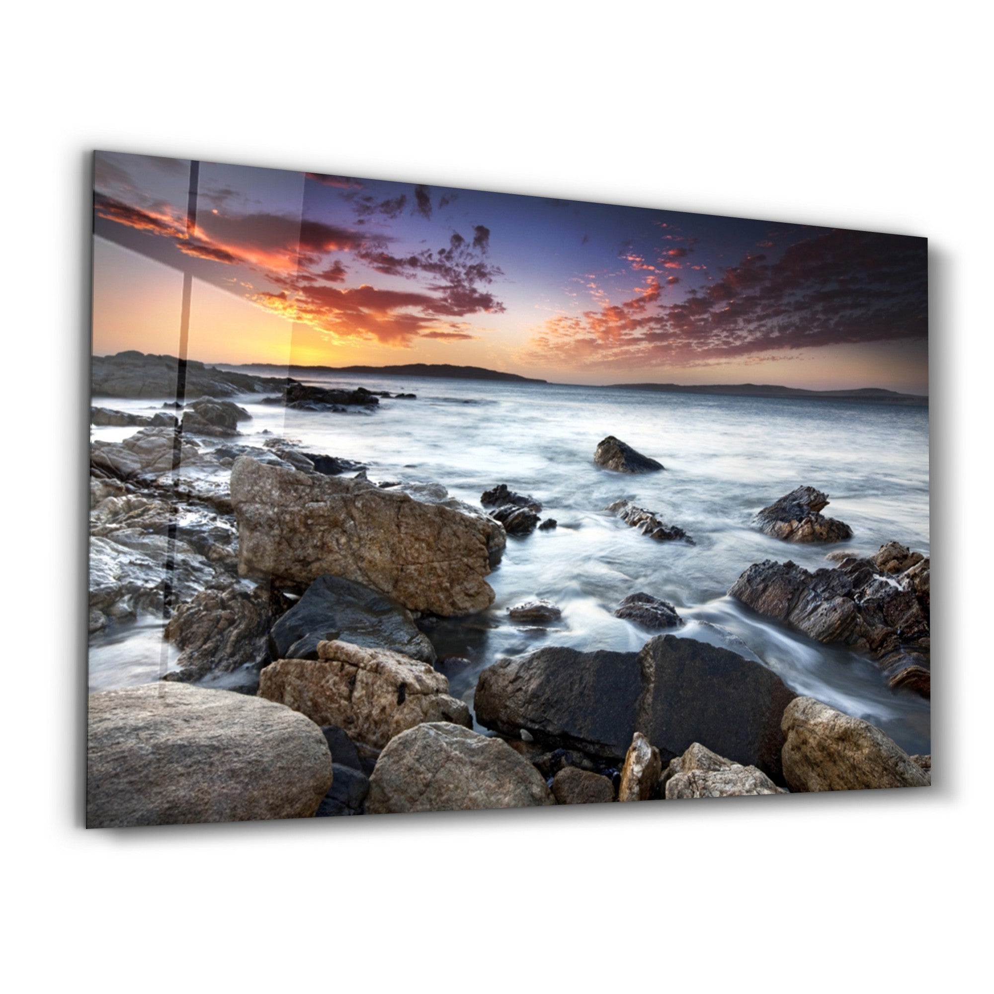 Arte Decorativa em Vidro Temperado Multicolor 35x55cm - Impressão UV de Alta Qualidade