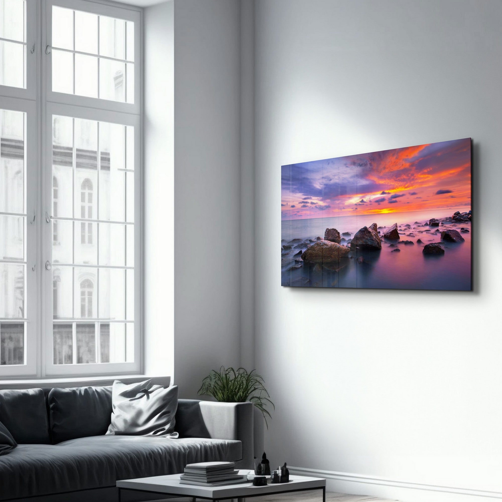 Arte Decorativa em Vidro Temperado Multicolor 35x55cm - Impressão UV de Alta Qualidade