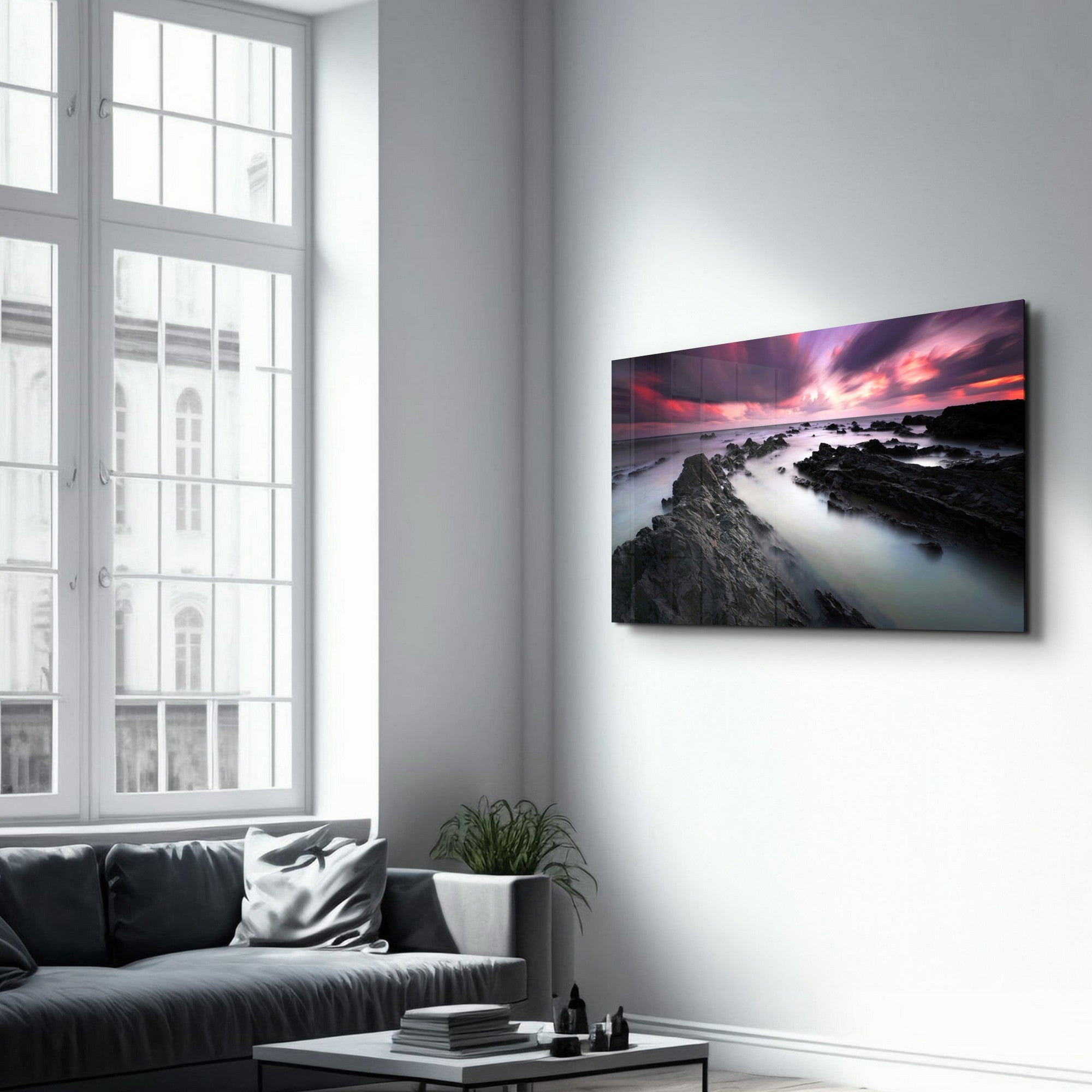 Quadro Decorativo em Vidro Temperado 4 mm, 35 x 55 cm, Impressão UV – Multicolor (OGLS-2040)