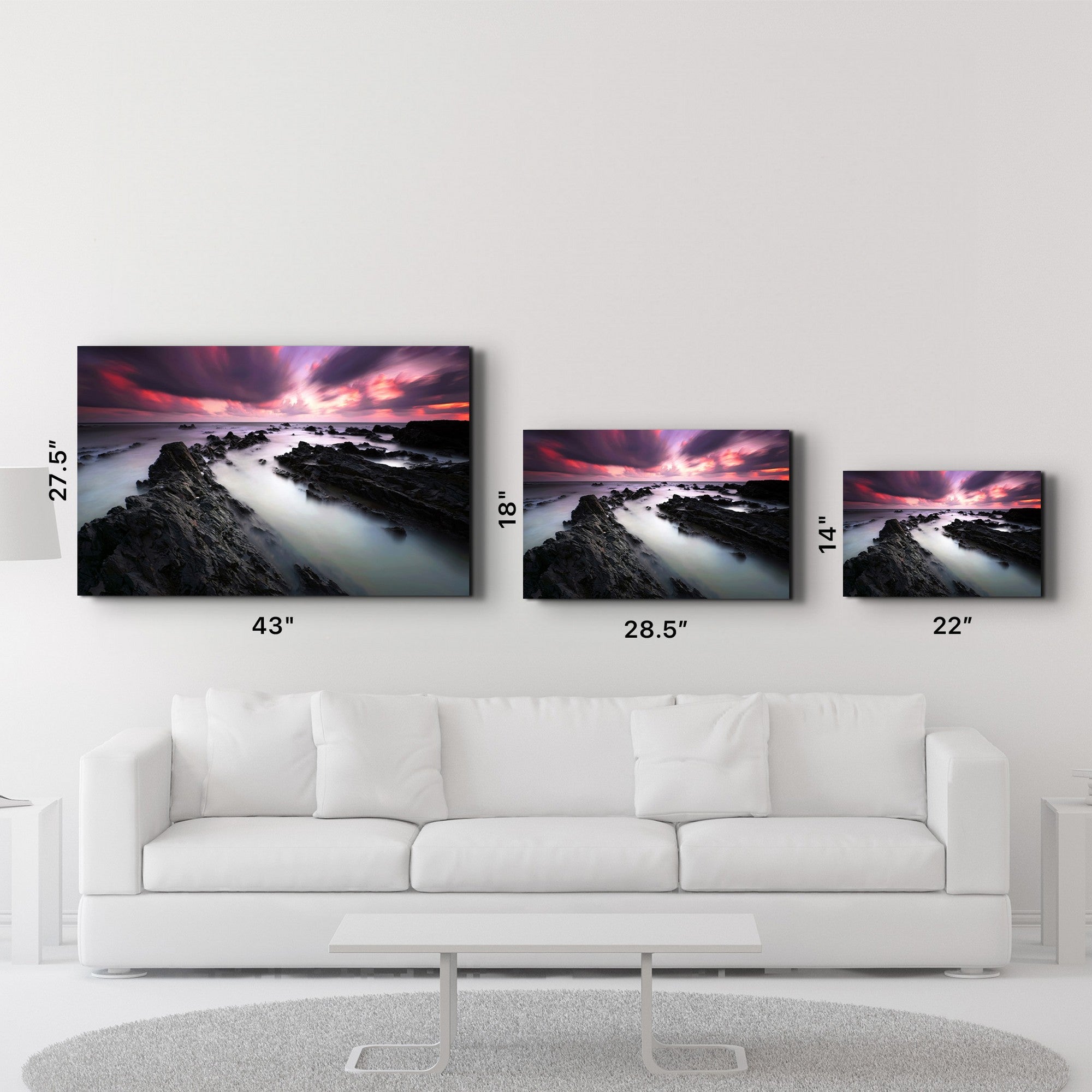 Quadro Decorativo em Vidro Temperado 4 mm, 35 x 55 cm, Impressão UV – Multicolor (OGLS-2040)