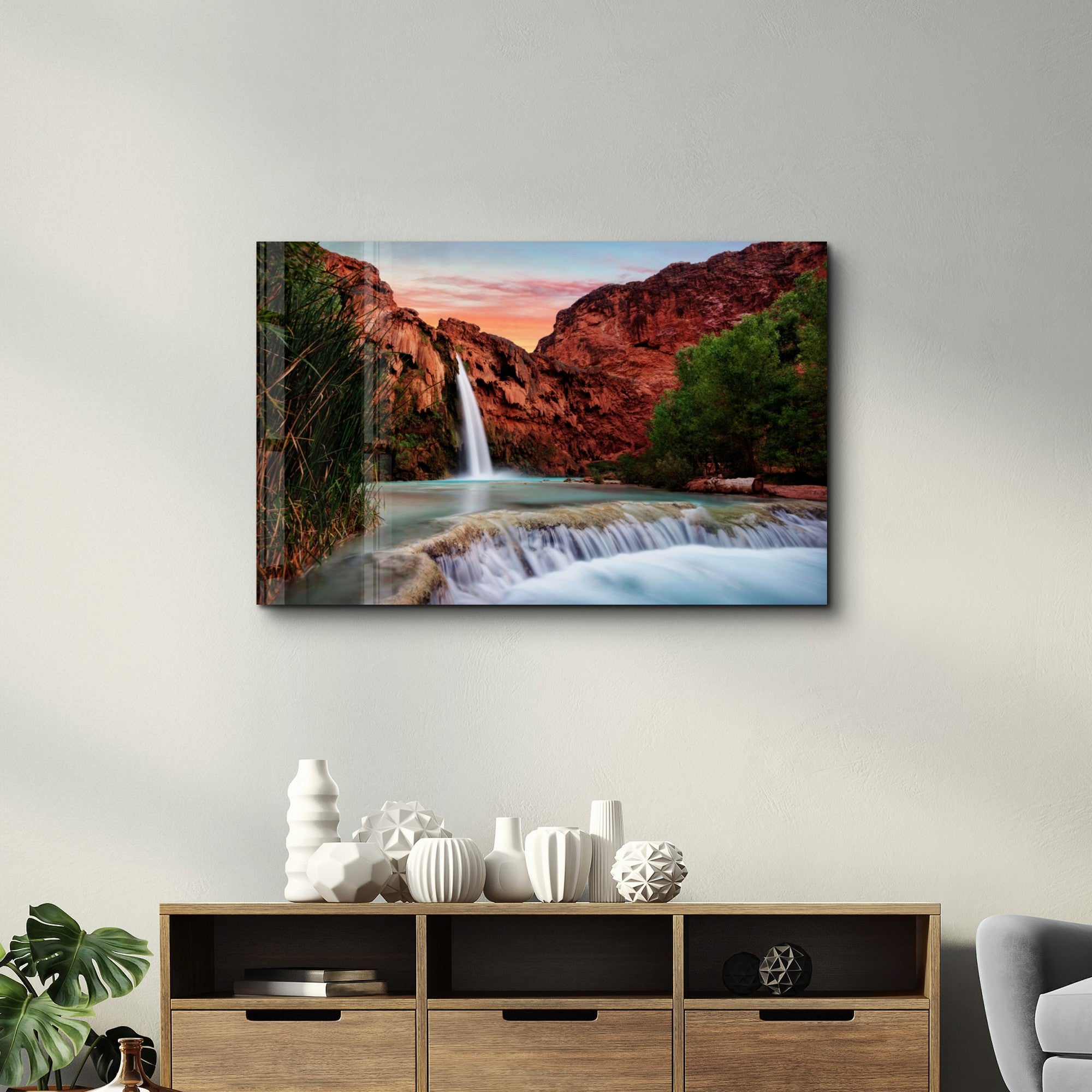 Arte Decorativa em Vidro Temperado Multicolor 35x55cm - Impressão UV de Alta Qualidade