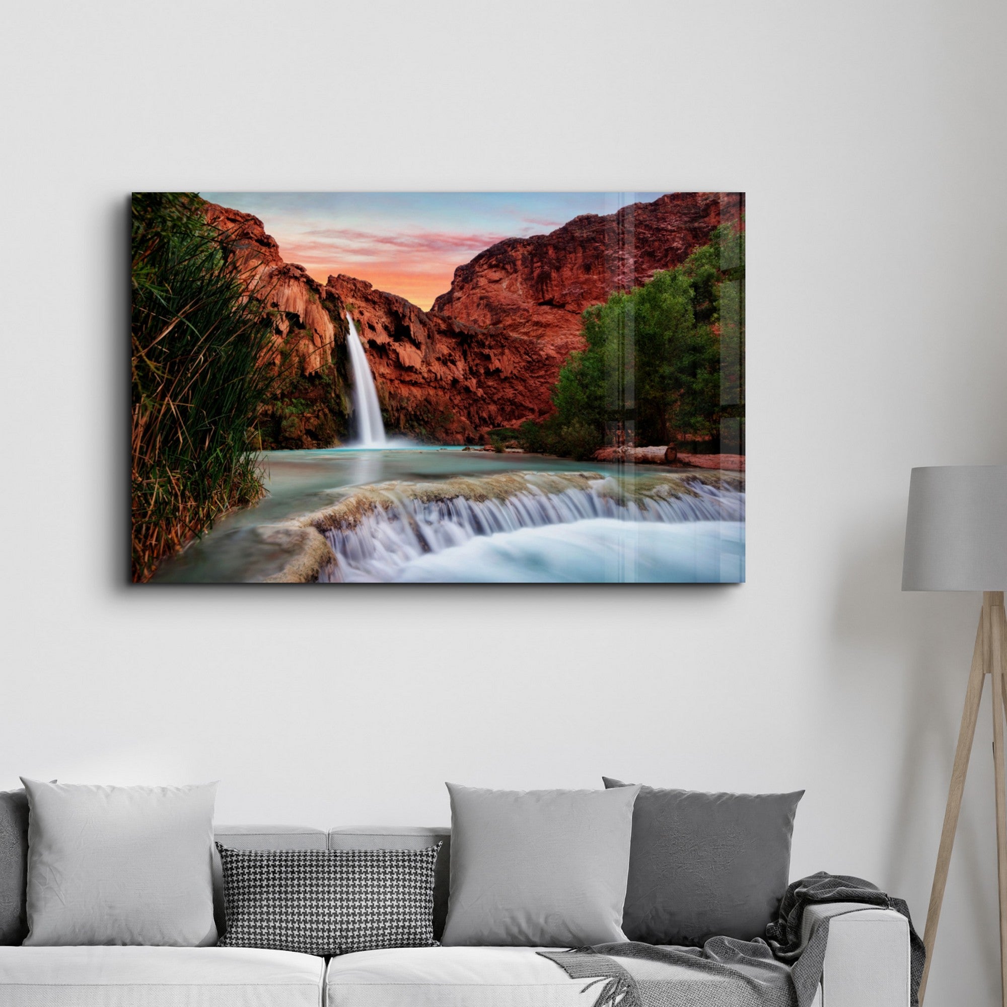 Arte Decorativa em Vidro Temperado Multicolor 35x55cm - Impressão UV de Alta Qualidade