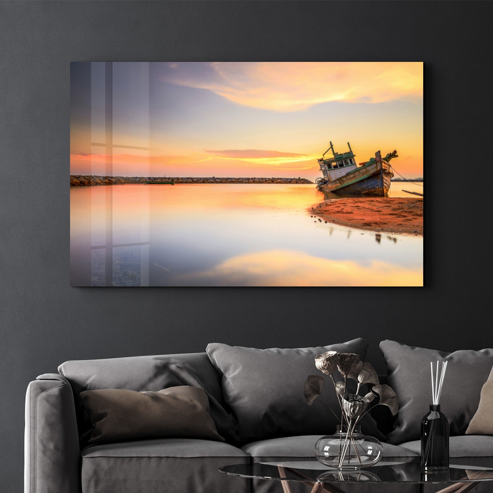 Arte Decorativa em Vidro Temperado Multicolor 70x110cm - Impressão UV de Alta Qualidade