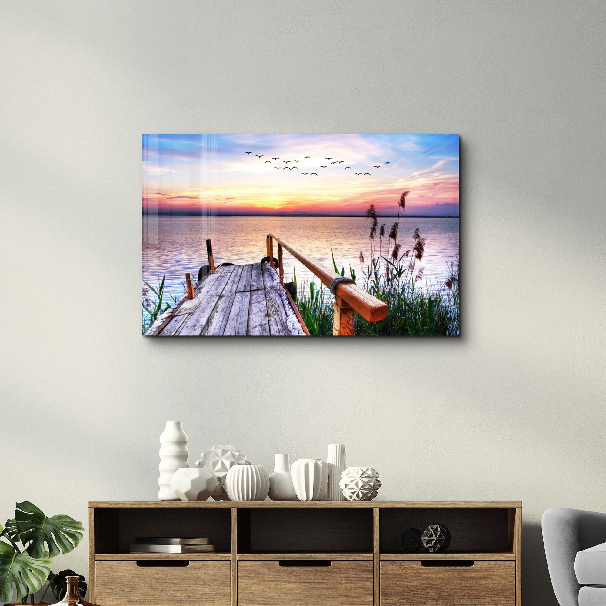 Arte em Vidro Temperado Multicolor 35x55cm - Pintura Decorativa UV de Alta Qualidade