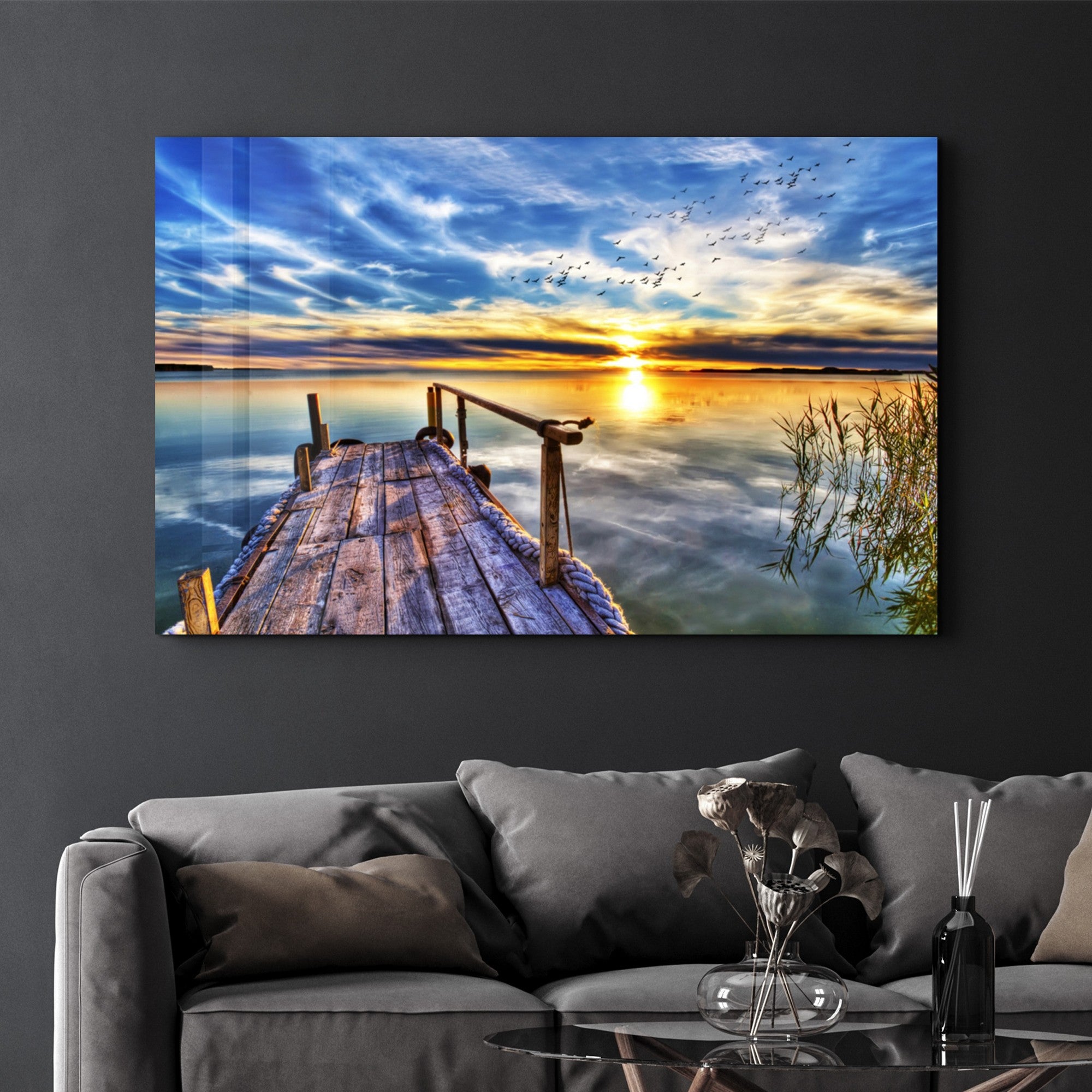 Arte em Vidro Temperado Multicolor 35x55cm - Pintura Decorativa UV de Alta Qualidade