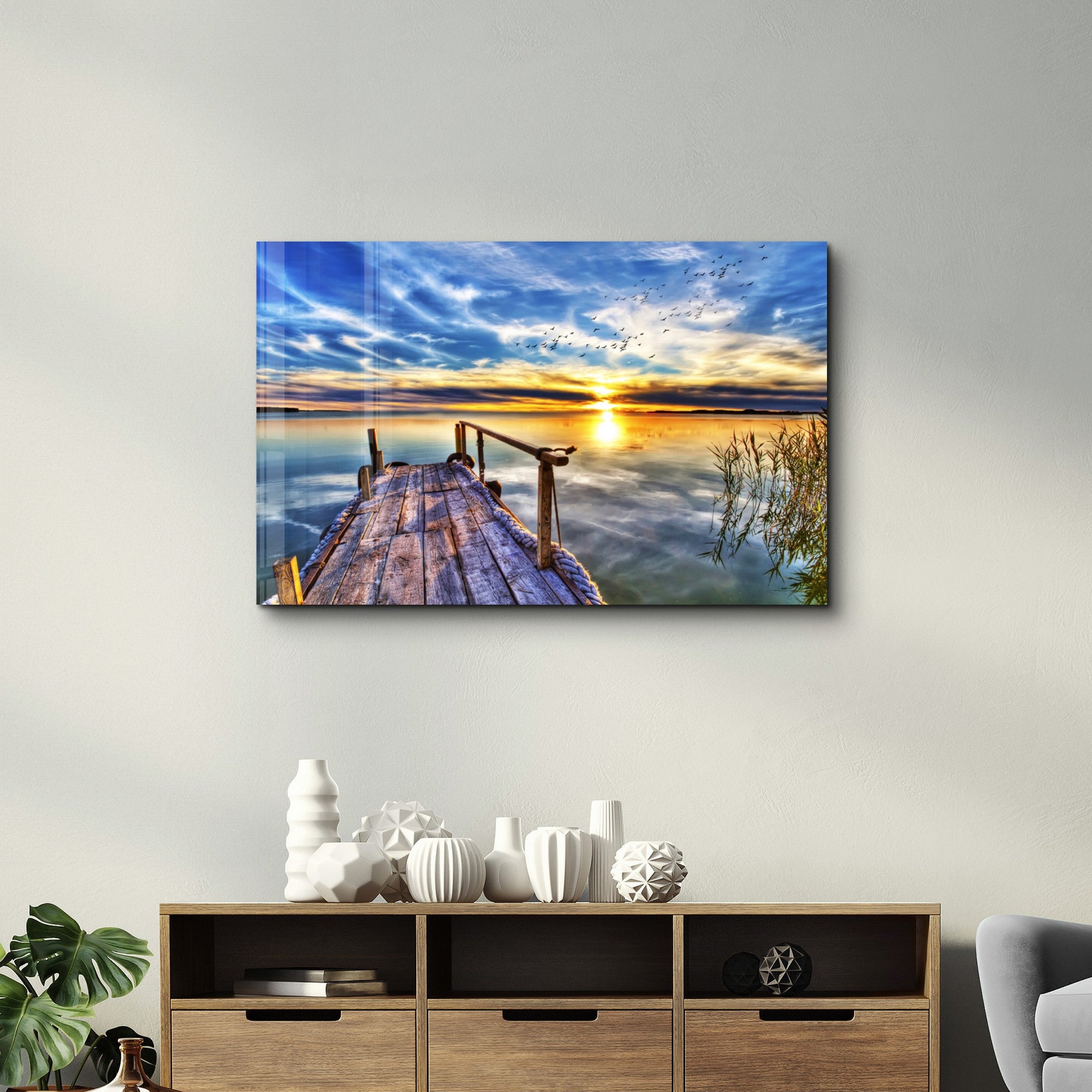 Arte em Vidro Temperado Multicolor 35x55cm - Pintura Decorativa UV de Alta Qualidade