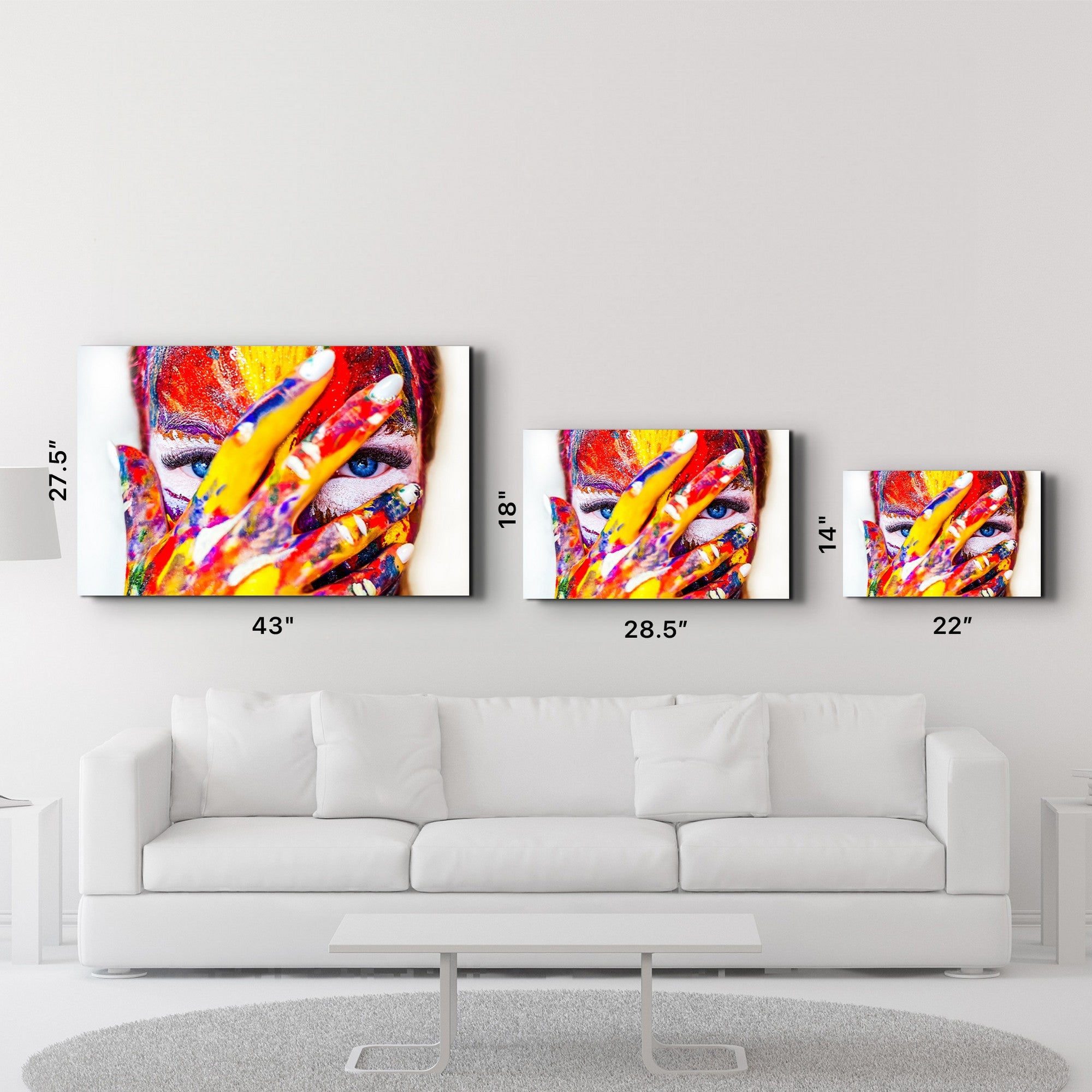 Arte Decorativa em Vidro Temperado Multicolor 70x110cm - Impressão UV de Alta Qualidade