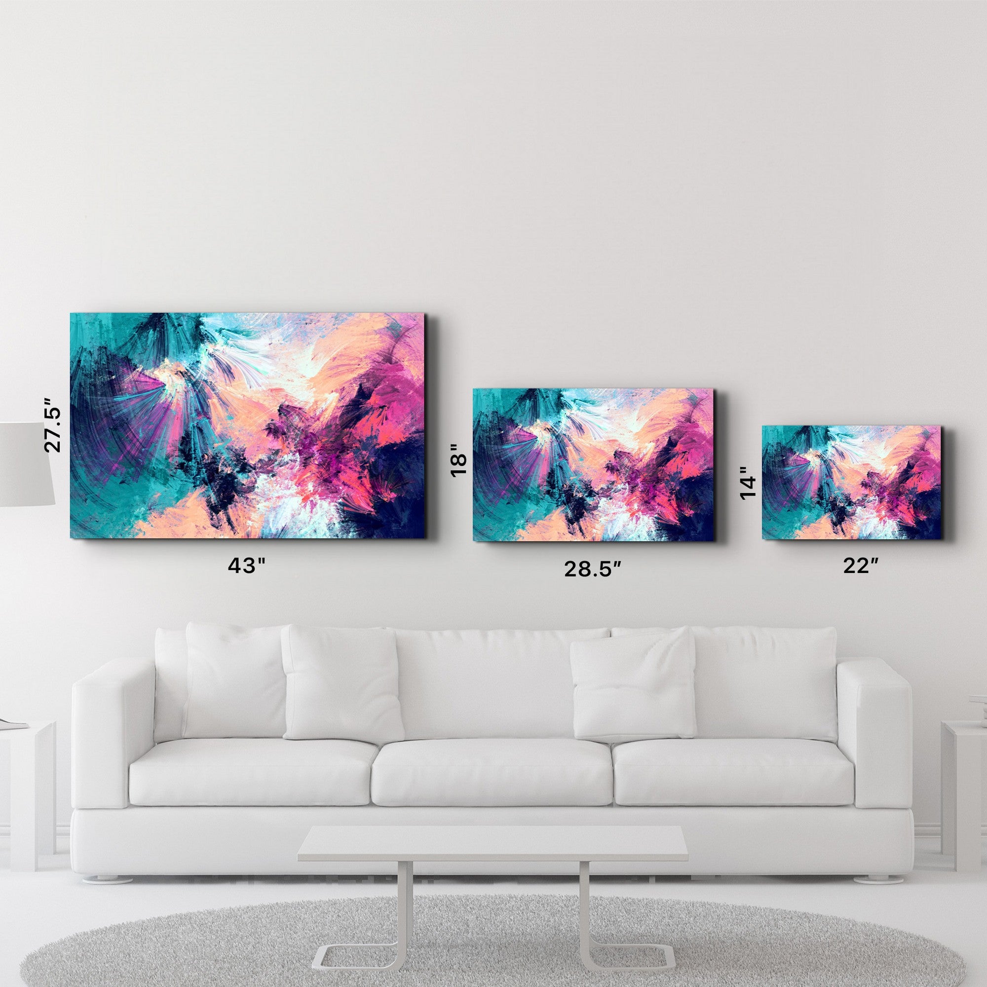 Arte em Vidro Temperado Multicolor 70x110cm - Pintura Decorativa UV de Alta Qualidade