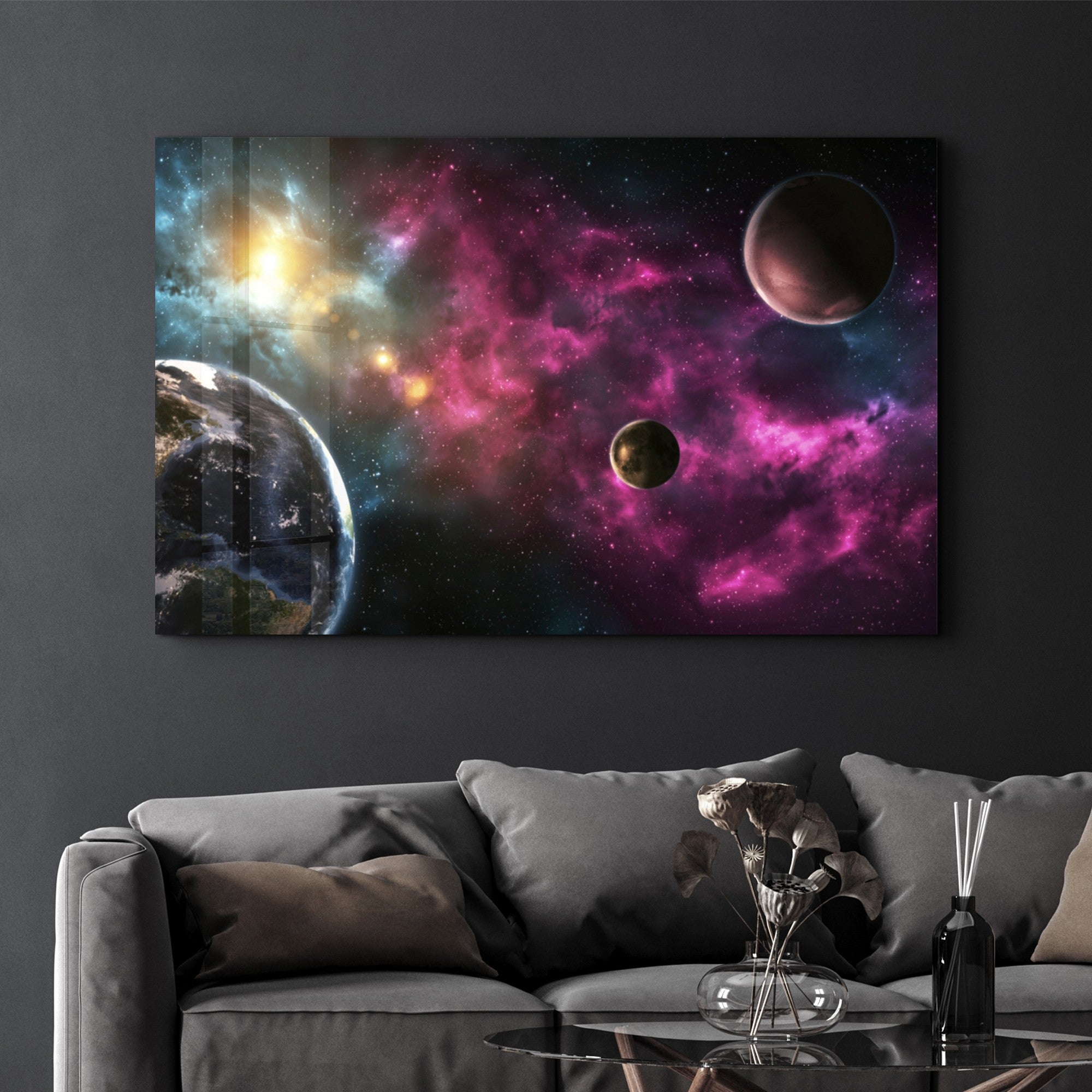 Arte em Vidro Temperado Multicolor 70x110cm - Pintura Decorativa UV de Alta Qualidade