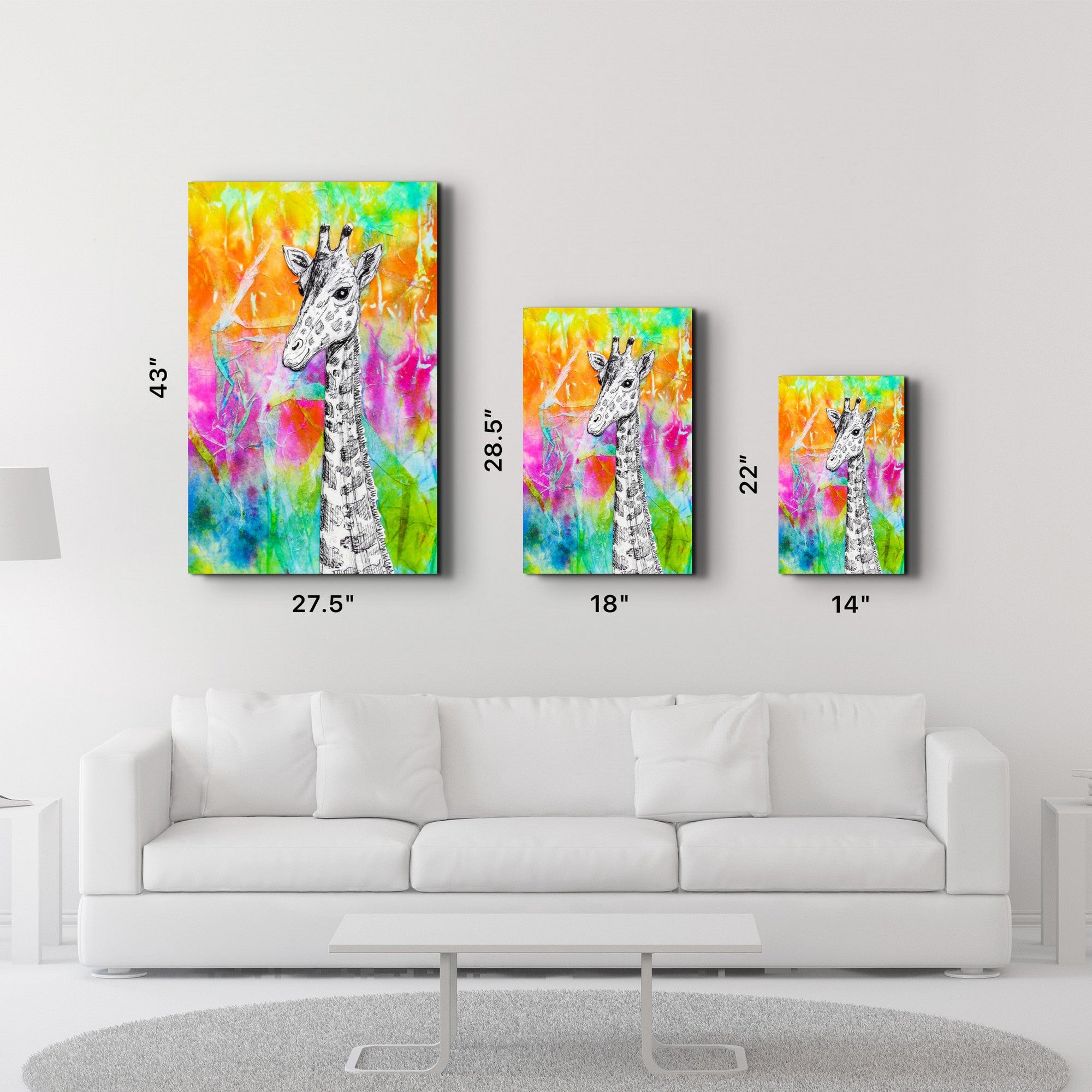 Quadro Decorativo em Vidro Temperado 4 mm, Impressão UV, Multicolor, 35 x 55 cm – OGLS-2098