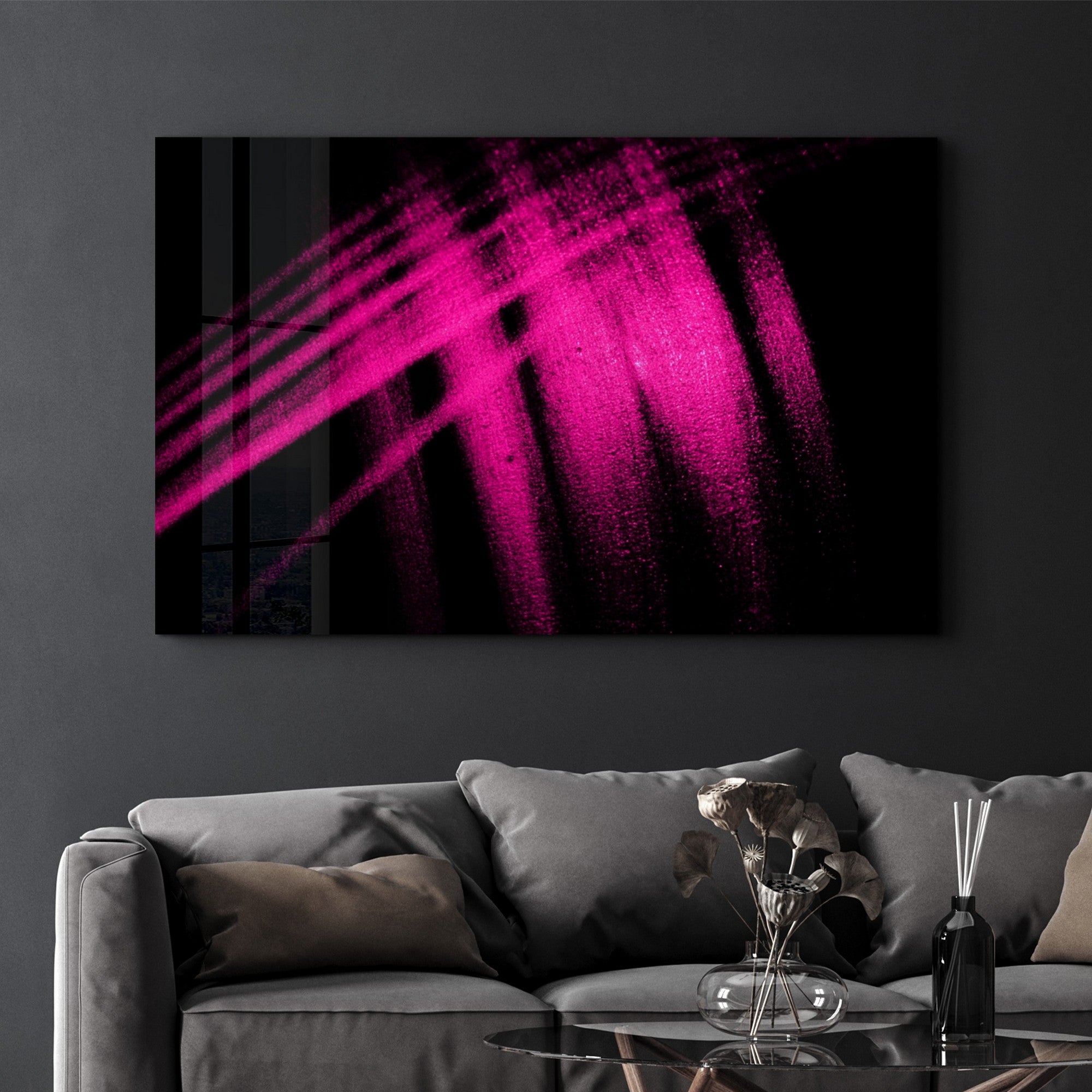 Arte em Vidro Temperado Multicolor 35x55cm - Pintura Decorativa UV de Alta Qualidade