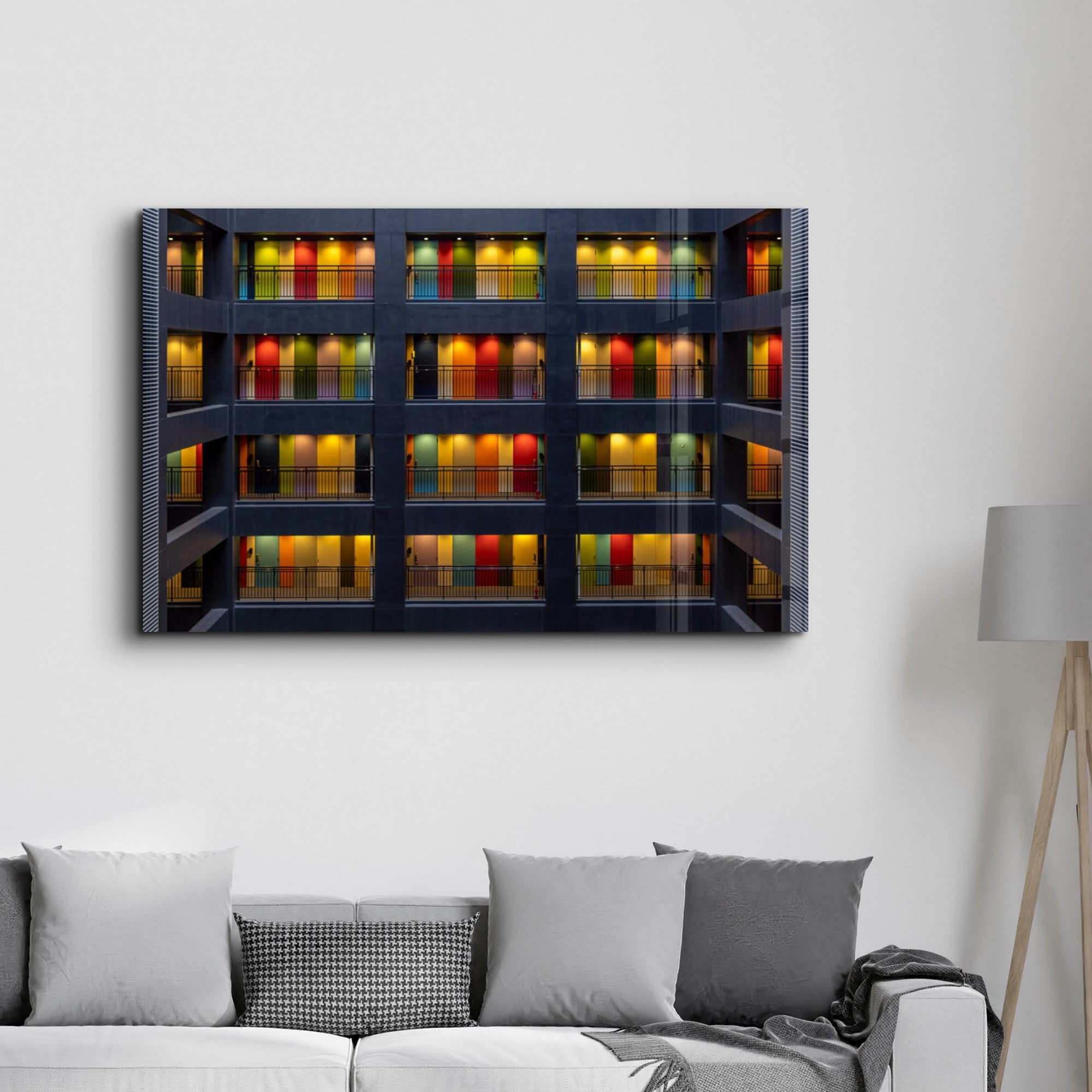 Arte Decorativa em Vidro Temperado Multicolor 46x72cm - Impressão UV de Alta Qualidade