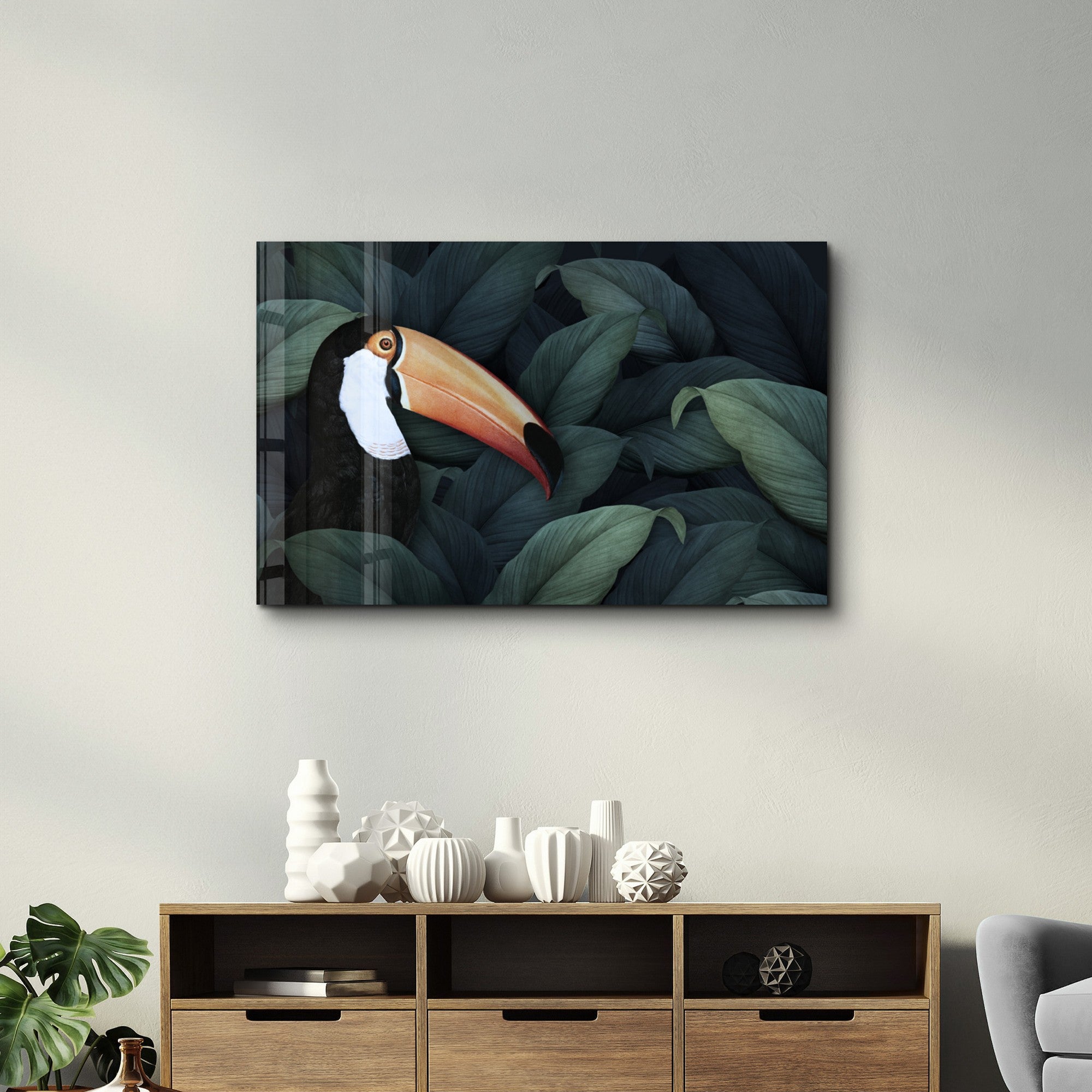 Arte Decorativa em Vidro Temperado Multicolor 35x55cm - Impressão UV de Alta Qualidade