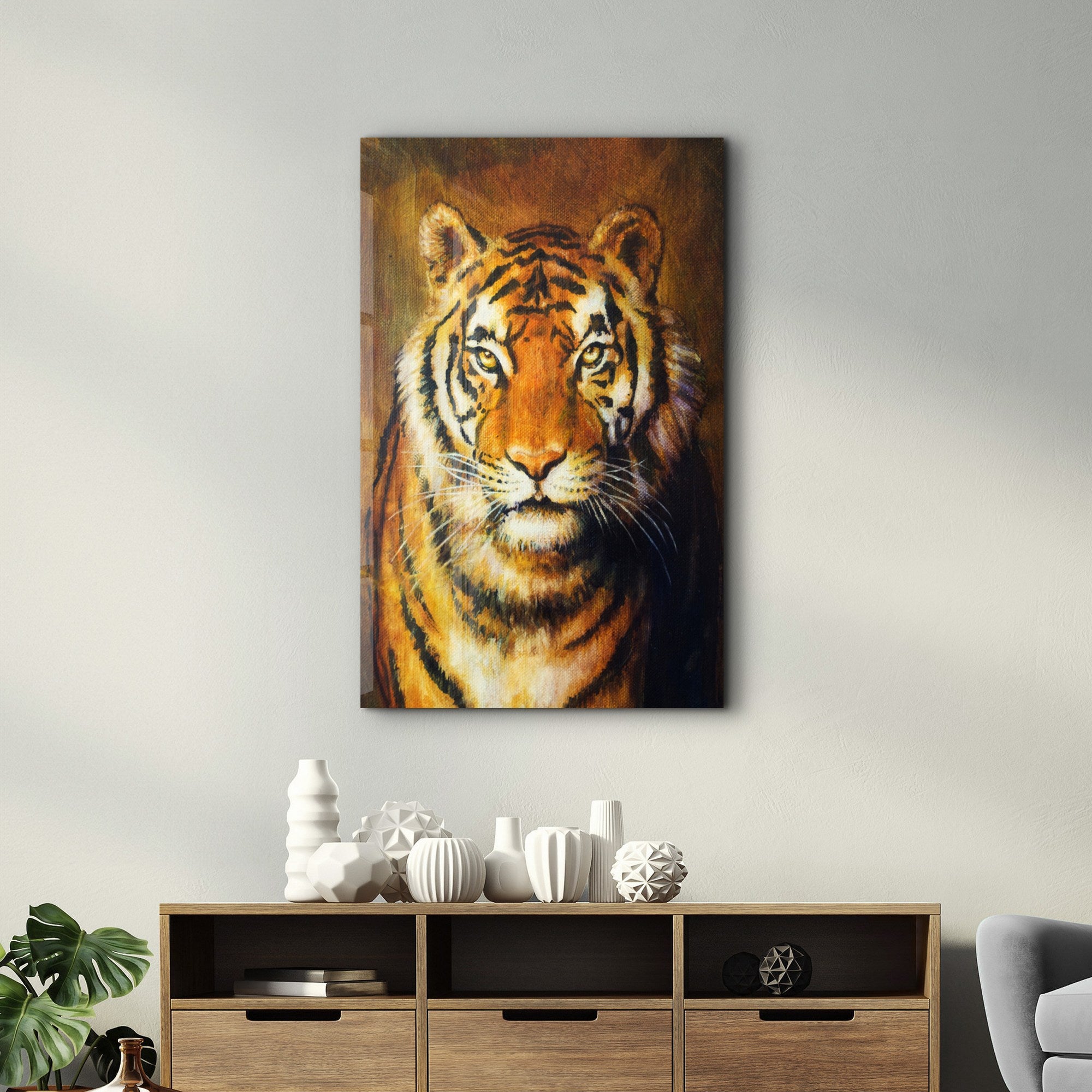 Arte Decorativa em Vidro Temperado Multicolor 35x55cm - Impressão UV de Alta Qualidade