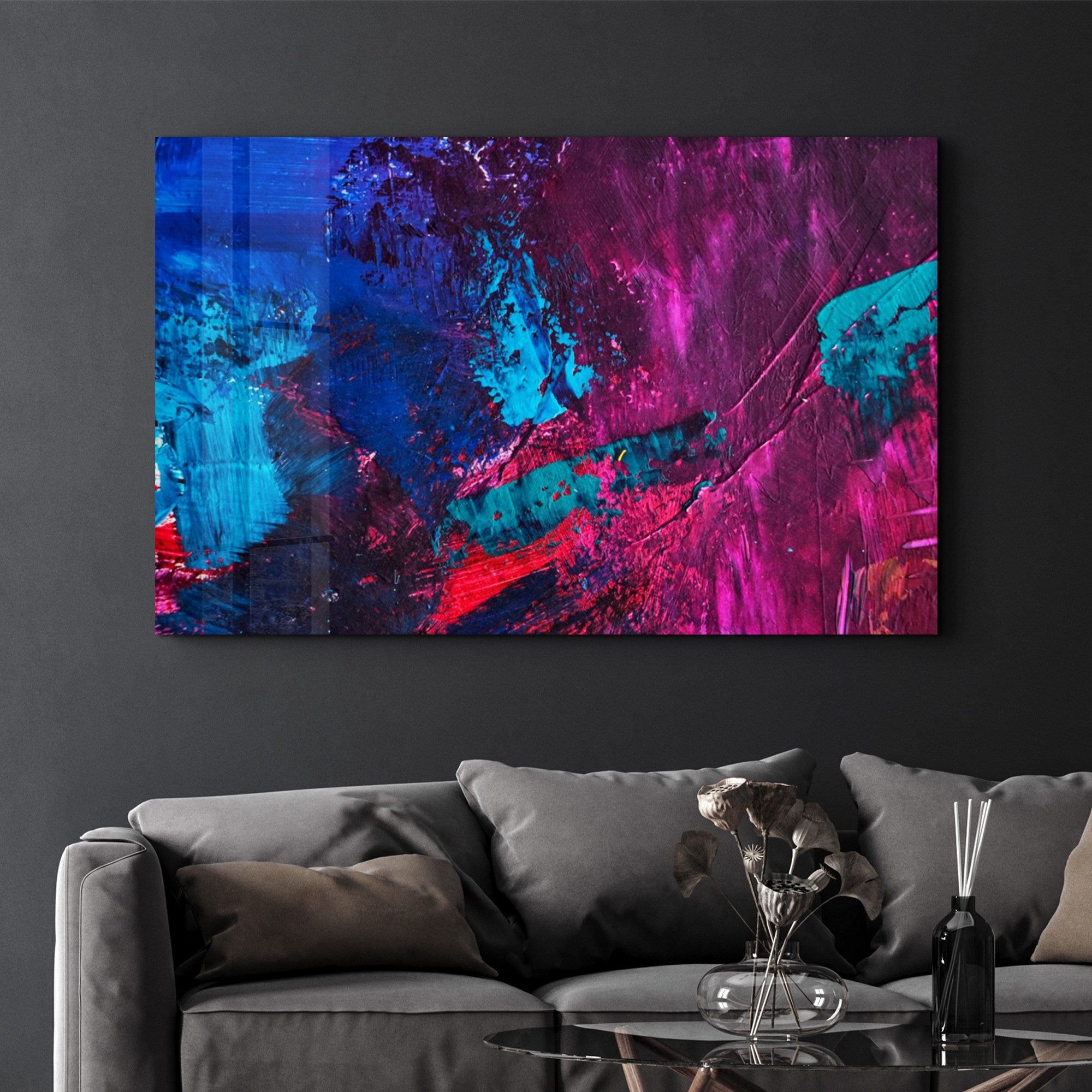 Arte em Vidro Temperado Multicolor 70x110cm - Pintura Decorativa UV de Alta Qualidade