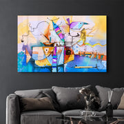 Arte Decorativa em Vidro Temperado Multicolor 70x110cm - Impressão UV de Alta Qualidade