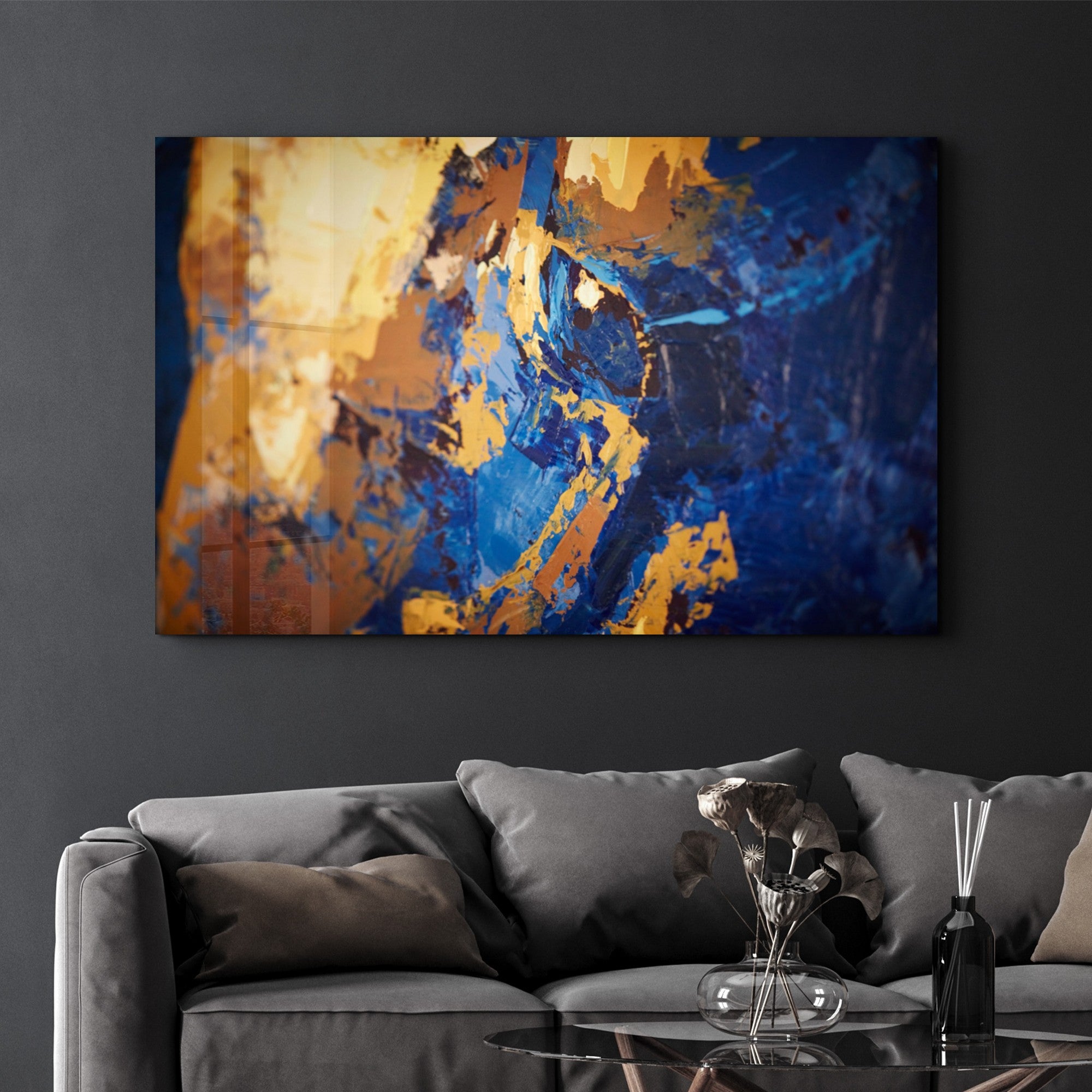 Arte Decorativa em Vidro Temperado Multicolor 70x110cm - Impressão UV de Alta Qualidade