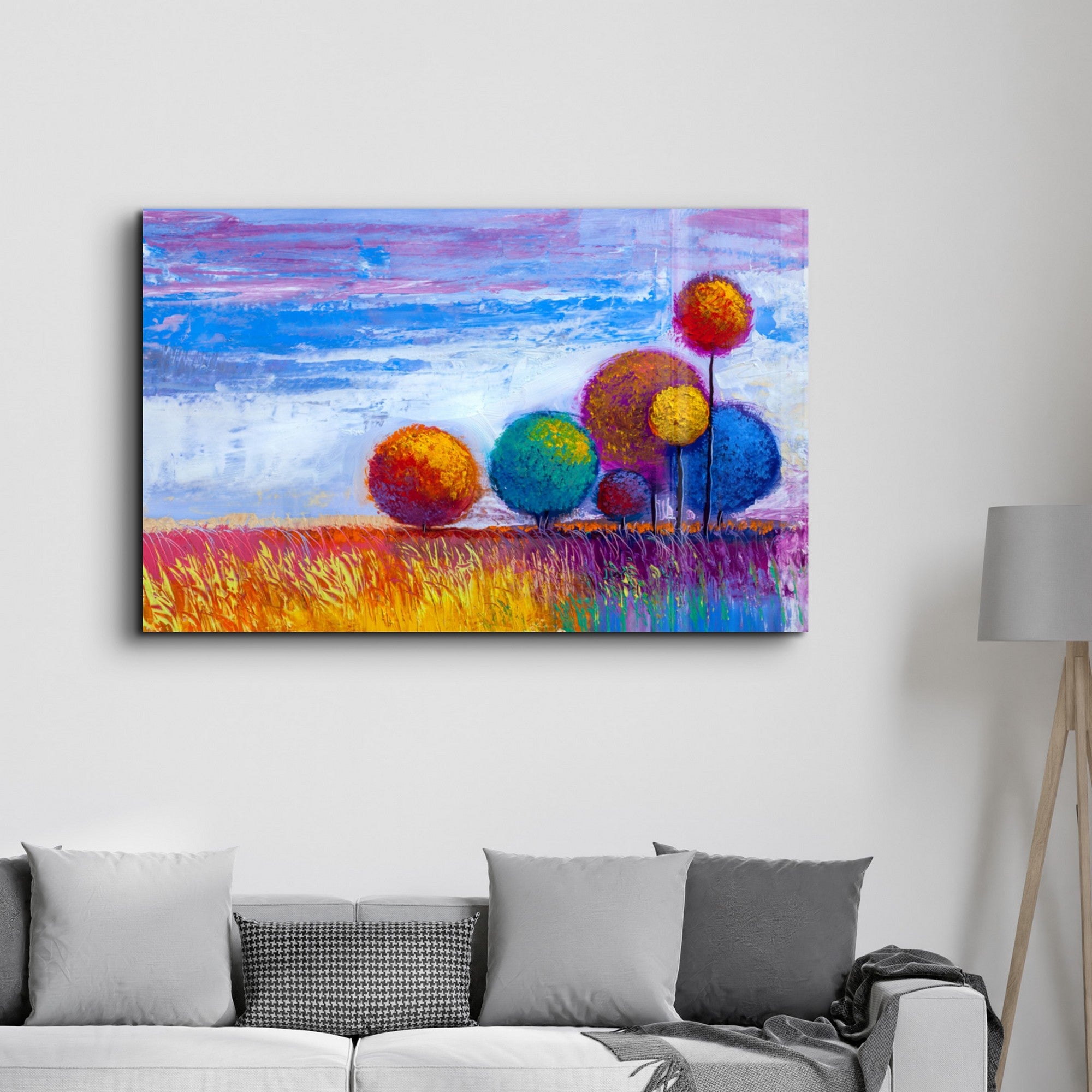 Arte em Vidro Temperado Multicolor 35x55cm - Pintura Decorativa UV de Alta Qualidade