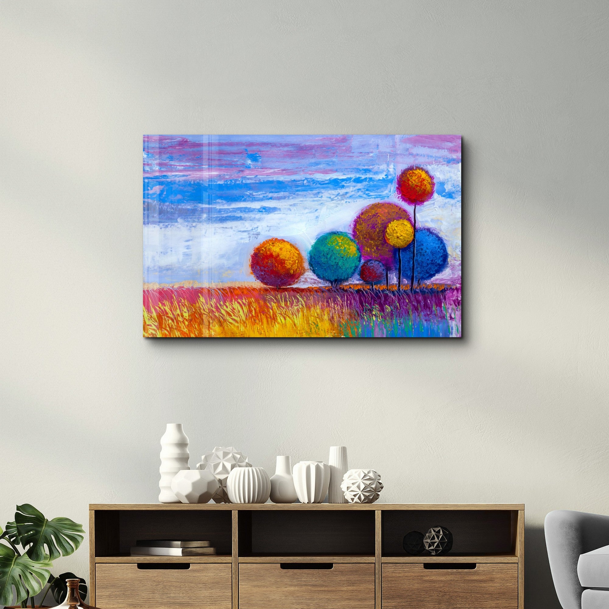 Arte em Vidro Temperado Multicolor 70x110cm - Pintura Decorativa UV de Alta Qualidade