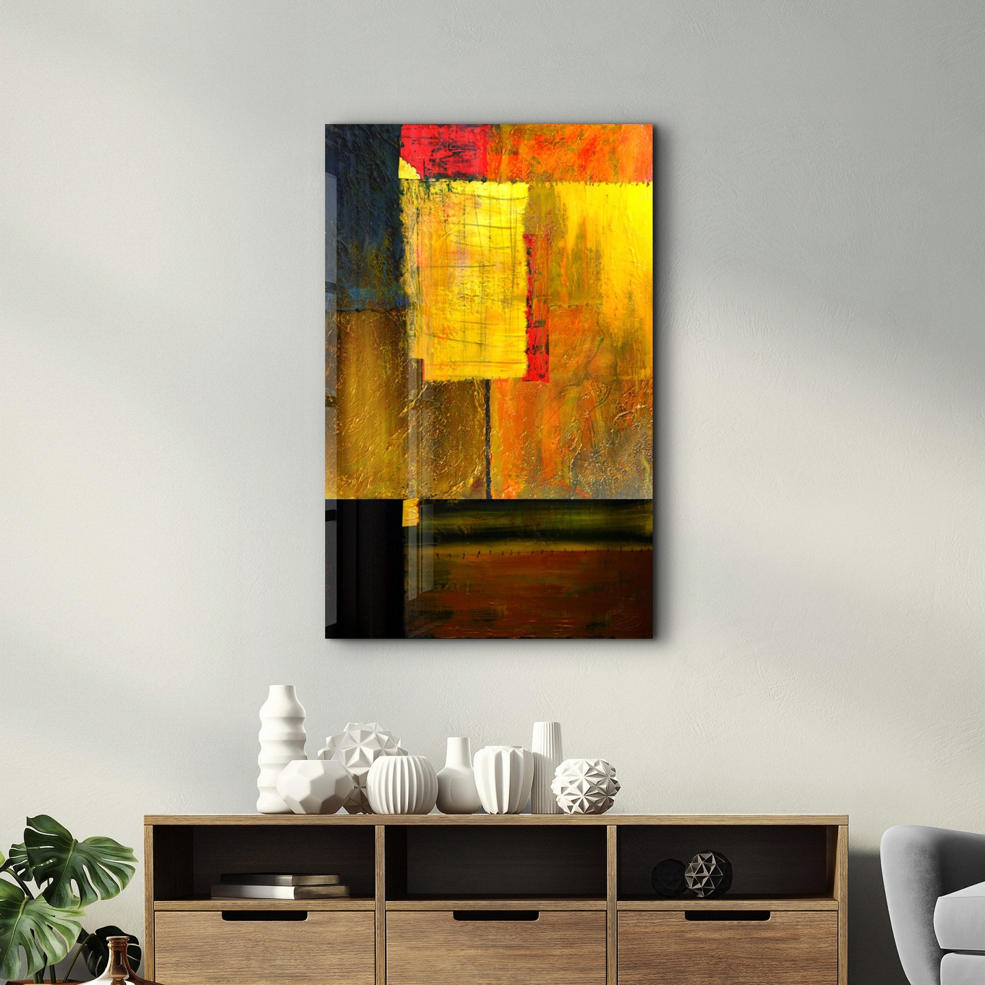 Arte em Vidro Temperado Multicolor 70x110cm - Pintura Decorativa UV de Alta Qualidade