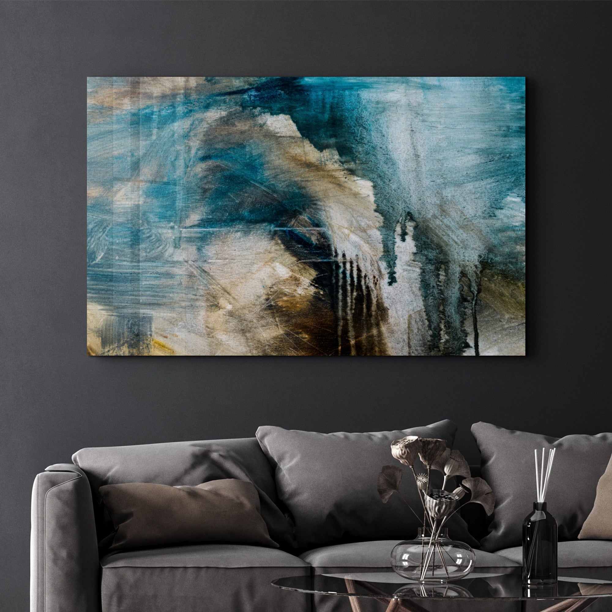 Arte Decorativa em Vidro Temperado Multicolor 35x55cm - Impressão UV de Alta Qualidade