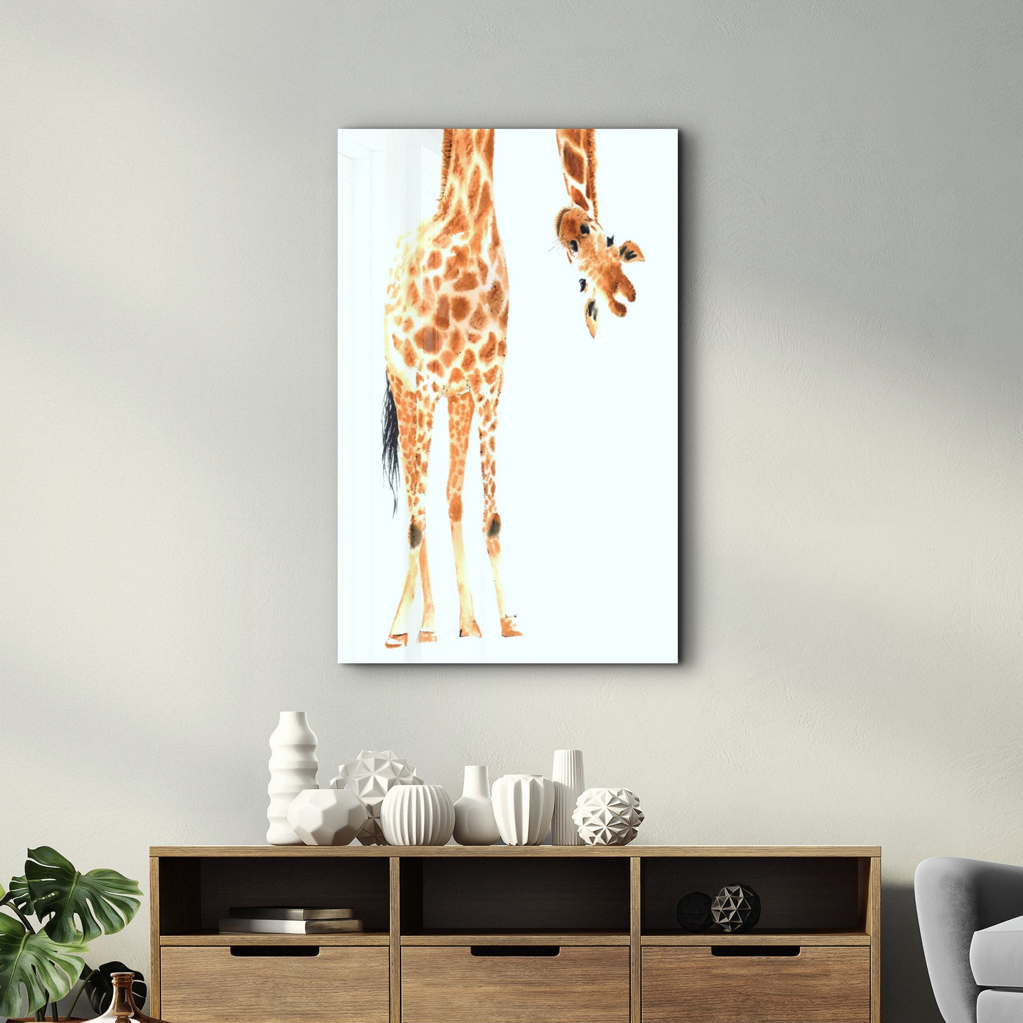 Quadro Decorativo em Vidro Temperado OGLS-4059, 35 x 55 cm, Multicolor, Impressão UV, 4 mm