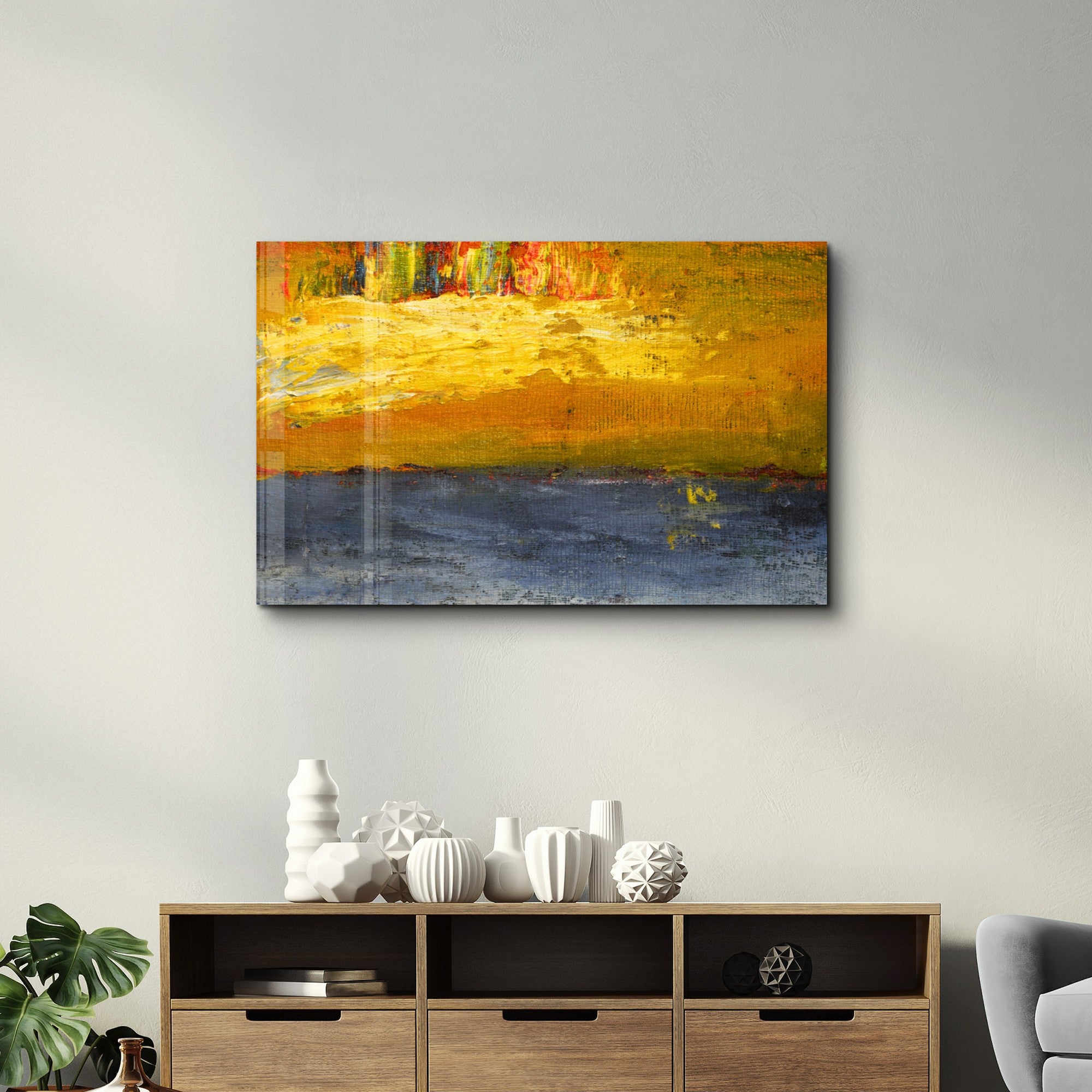 Arte em Vidro Temperado Multicolor 35x55cm - Pintura Decorativa UV de Alta Qualidade