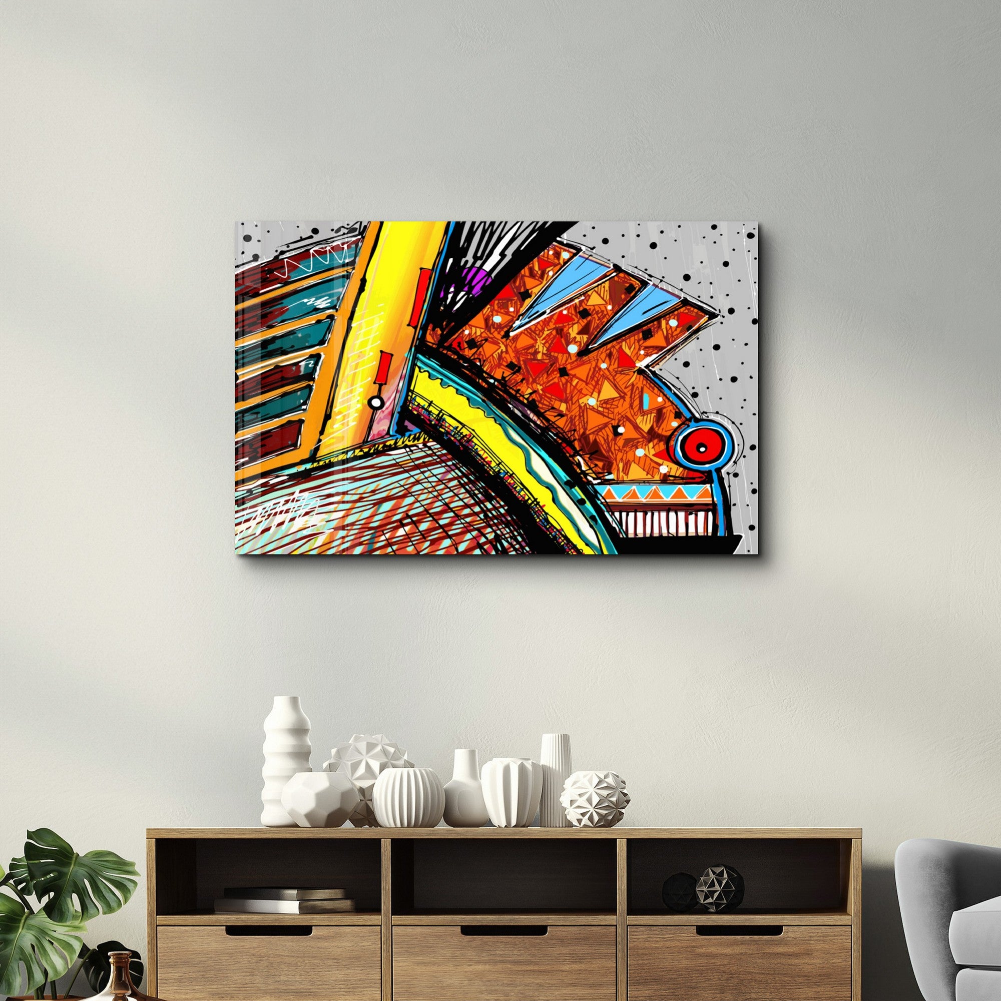 Arte em Vidro Temperado Multicolor 70x110cm - Pintura Decorativa UV de Alta Qualidade