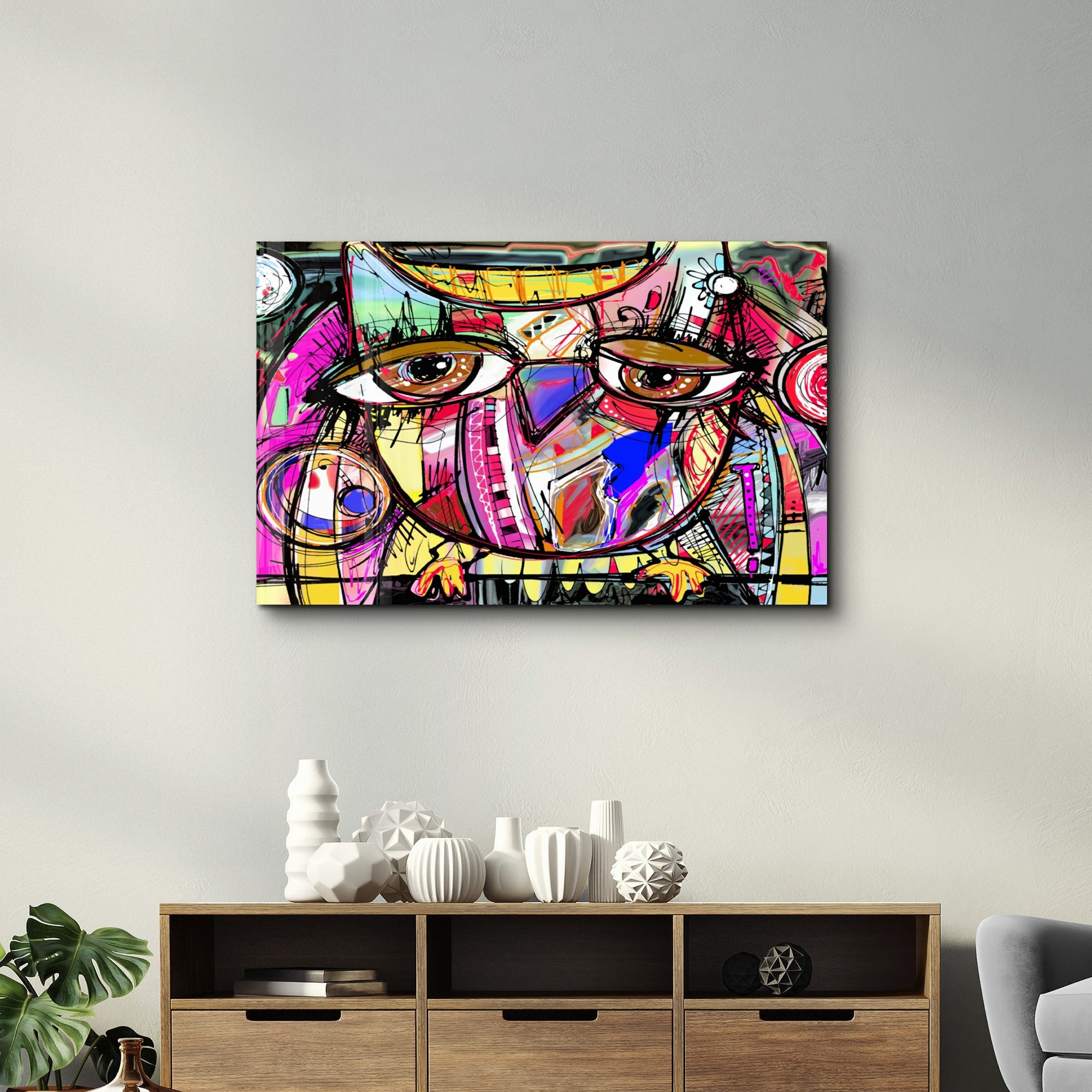 Arte em Vidro Temperado Multicolor 35x55cm - Pintura Decorativa UV de Alta Qualidade