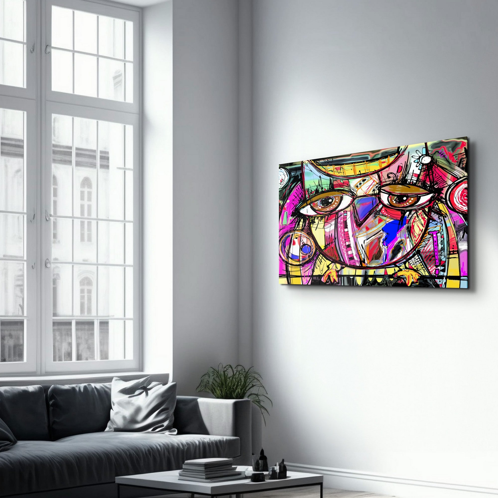 Arte em Vidro Temperado Multicolor 35x55cm - Pintura Decorativa UV de Alta Qualidade
