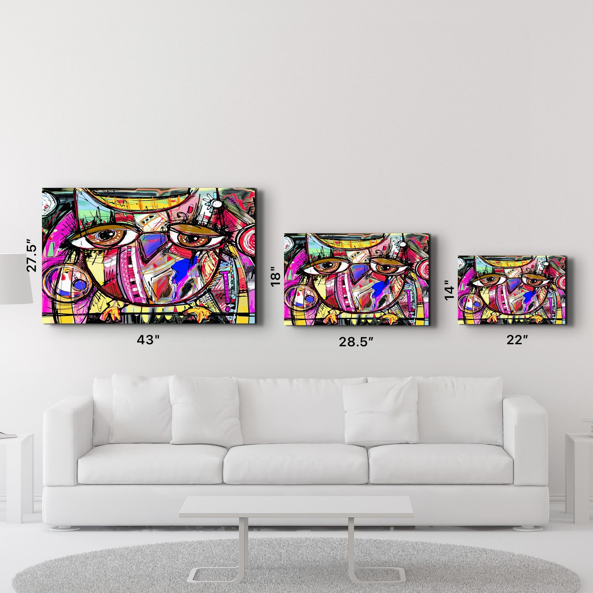 Arte em Vidro Temperado Multicolor 35x55cm - Pintura Decorativa UV de Alta Qualidade