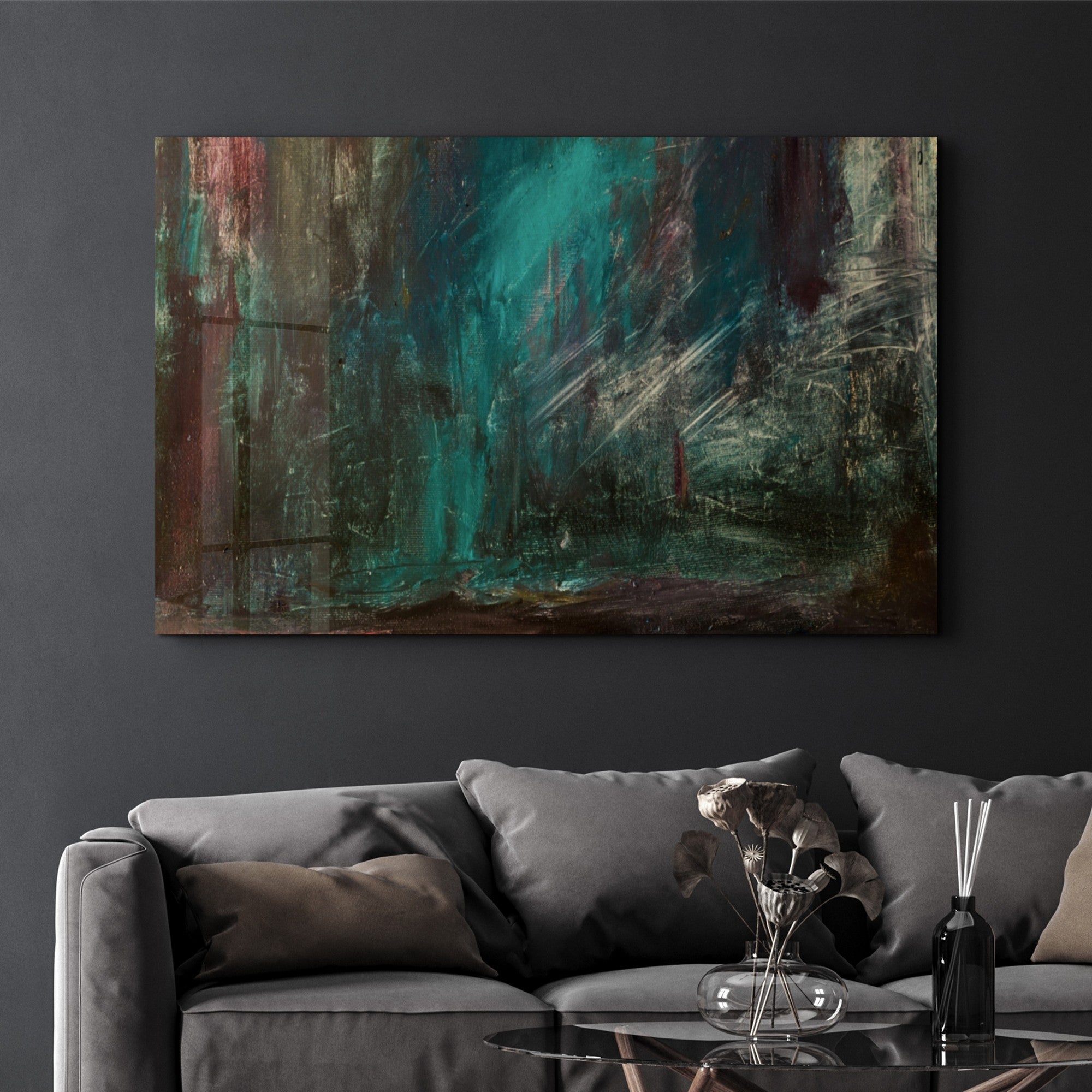 Arte Decorativa em Vidro Temperado Multicolor 70x110cm - Impressão UV de Alta Qualidade