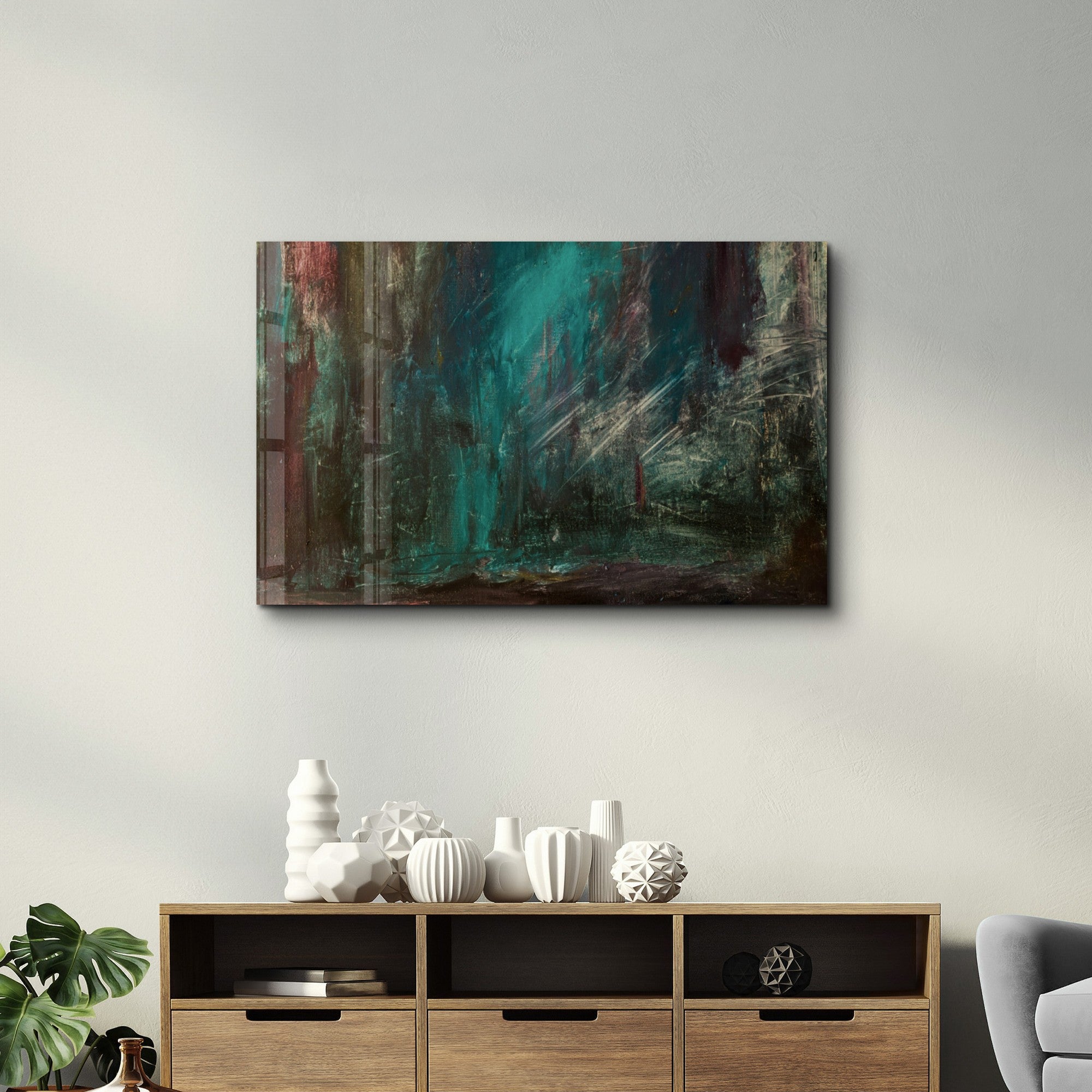 Arte Decorativa em Vidro Temperado Multicolor 70x110cm - Impressão UV de Alta Qualidade