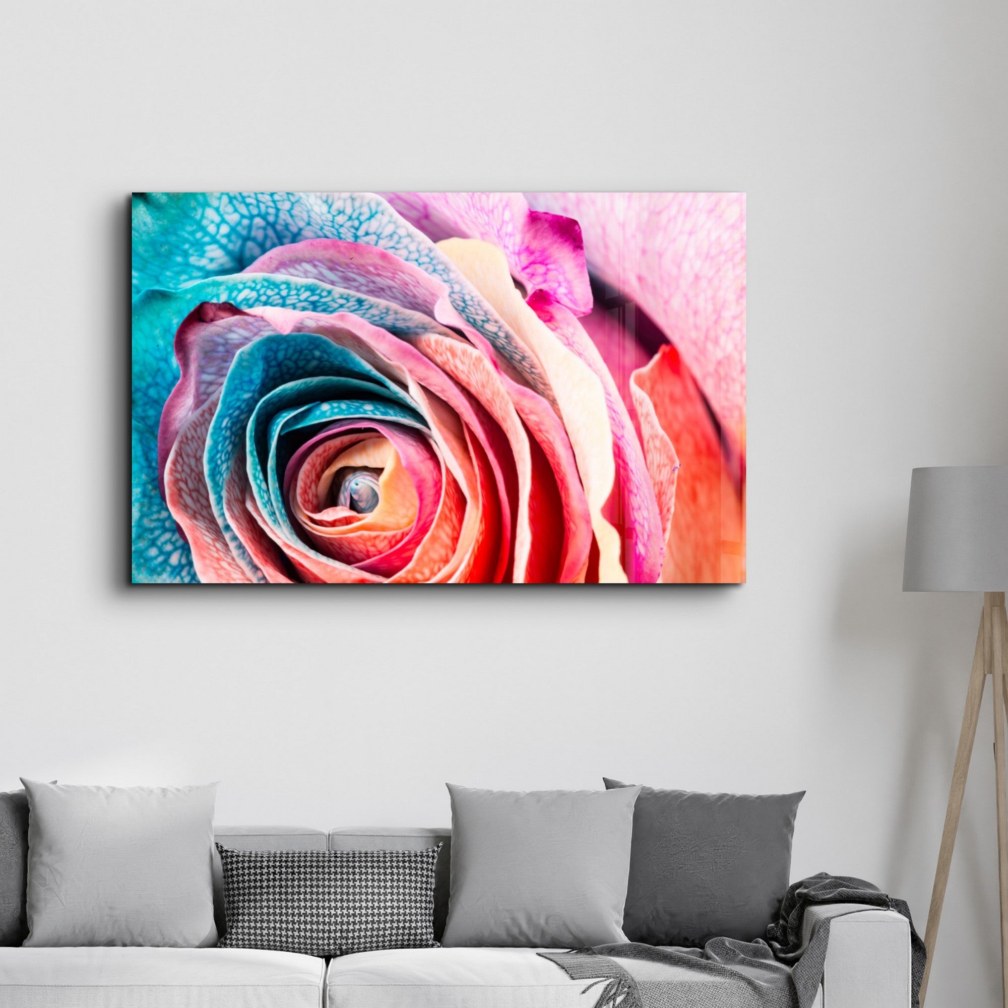 Arte em Vidro Temperado Multicolor 35x55cm - Pintura Decorativa UV de Alta Qualidade